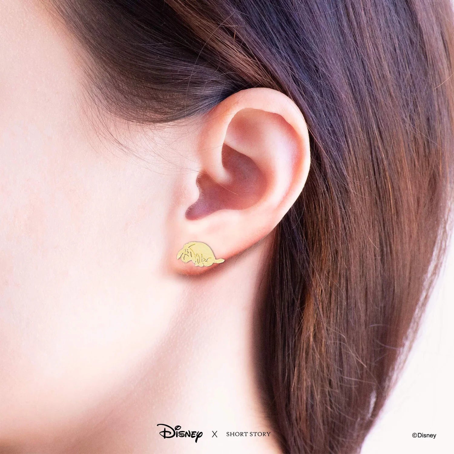 Short Story - Disney Winnie The Pooh Earring Tigger and Eeyore Gold