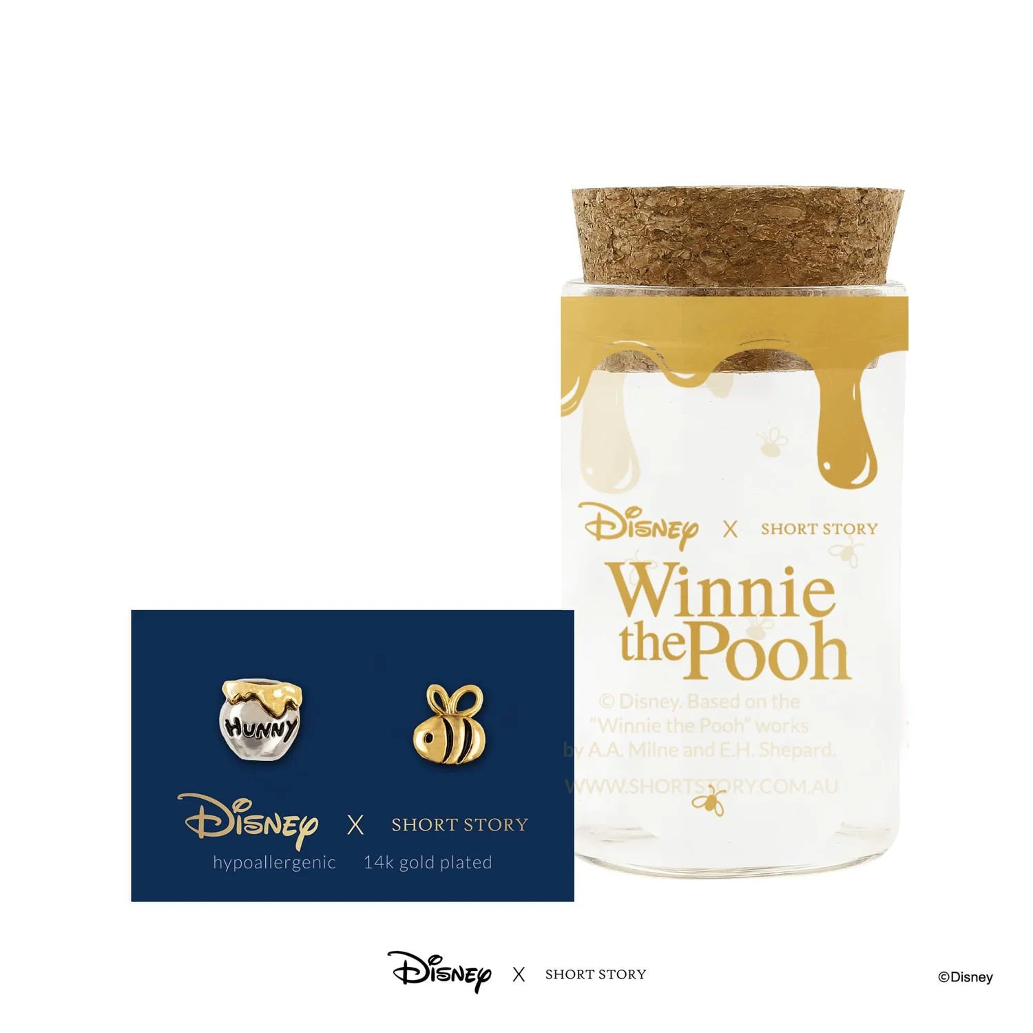 Short Story - Disney Winnie The Pooh Earring Honey Pot and Bee
