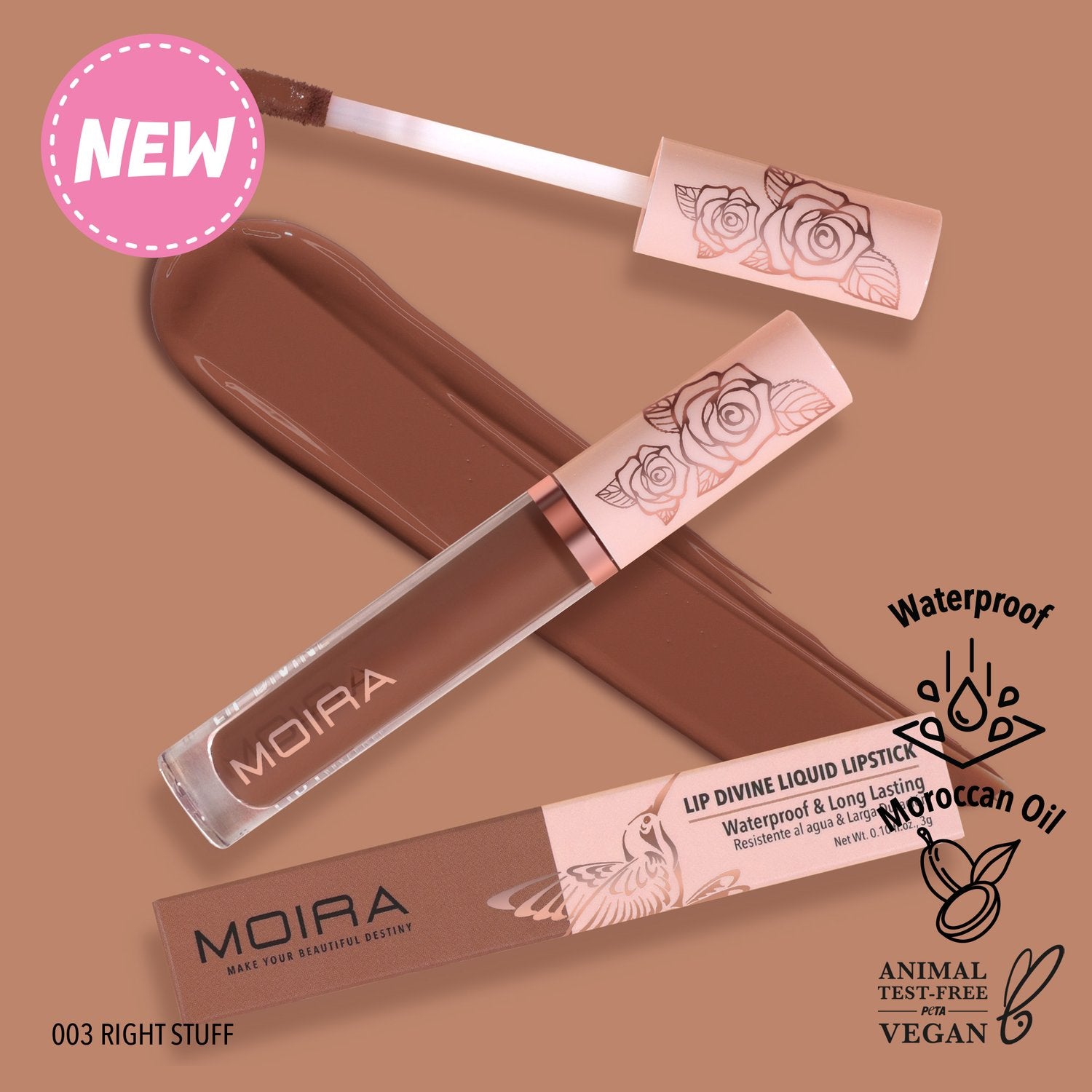 Moira Beauty - Lip Divine Liquid Lipstick Right Stuff