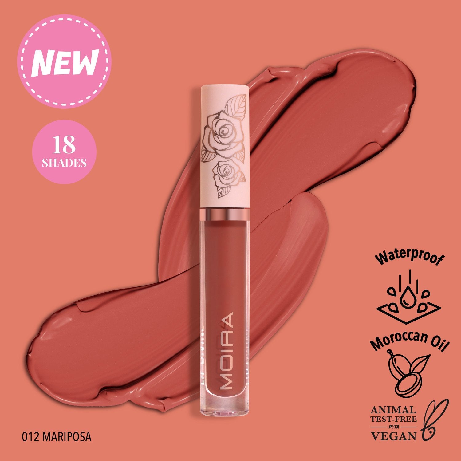 Moira Beauty - Lip Divine Liquid Lipstick Mariposa