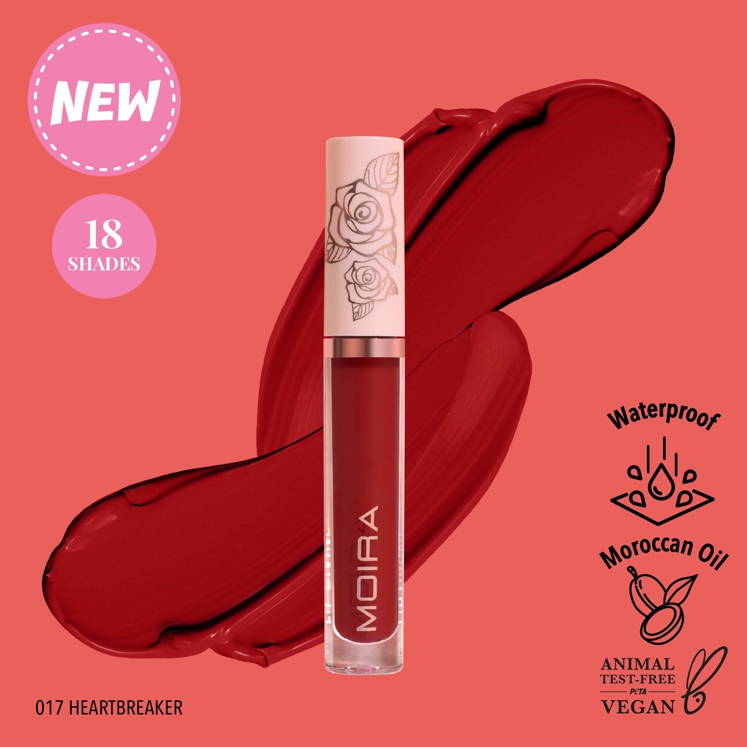 Moira Beauty - Lip Divine Liquid Lipstick Heartbreaker