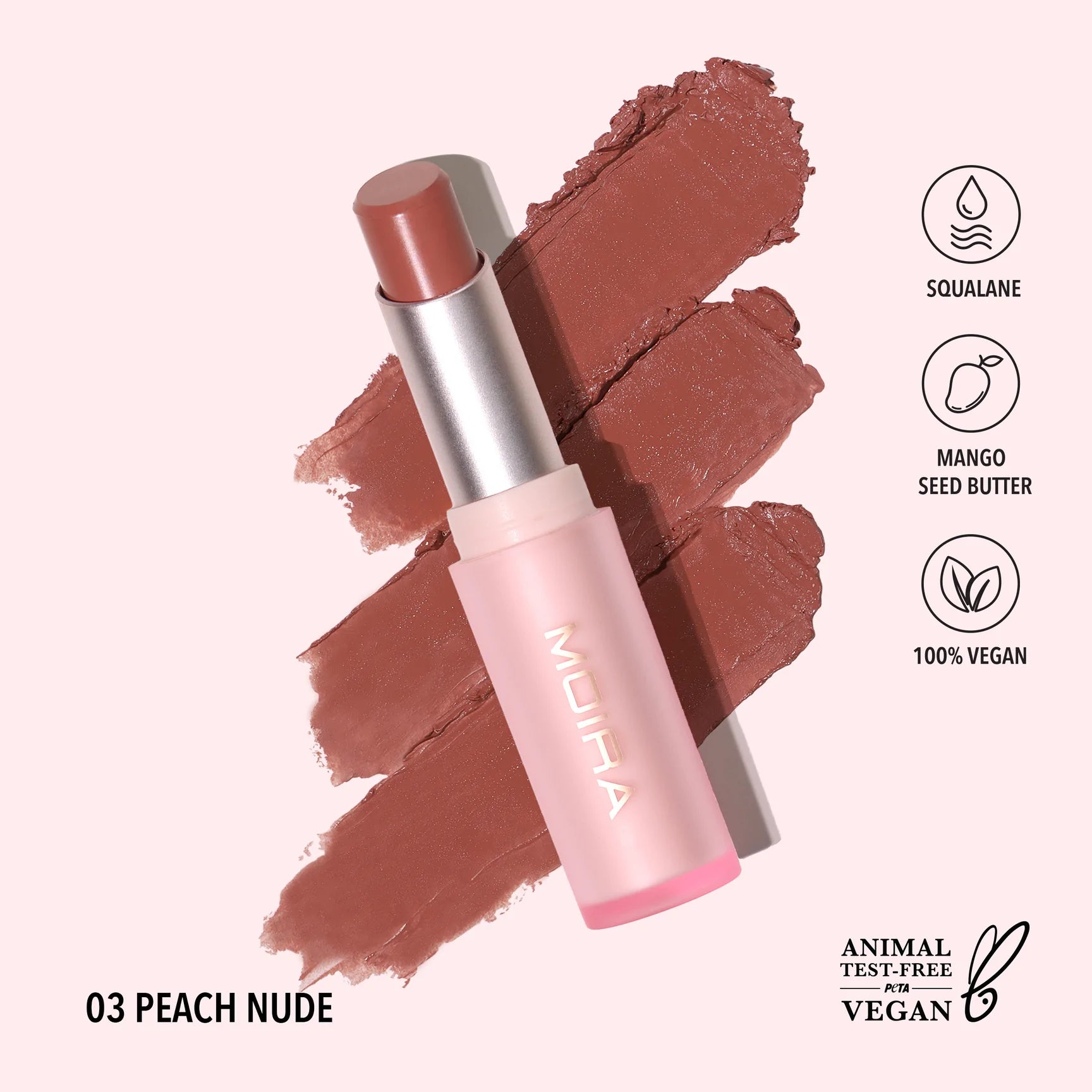 Moira Beauty - Signature Lipstick Peach Nude