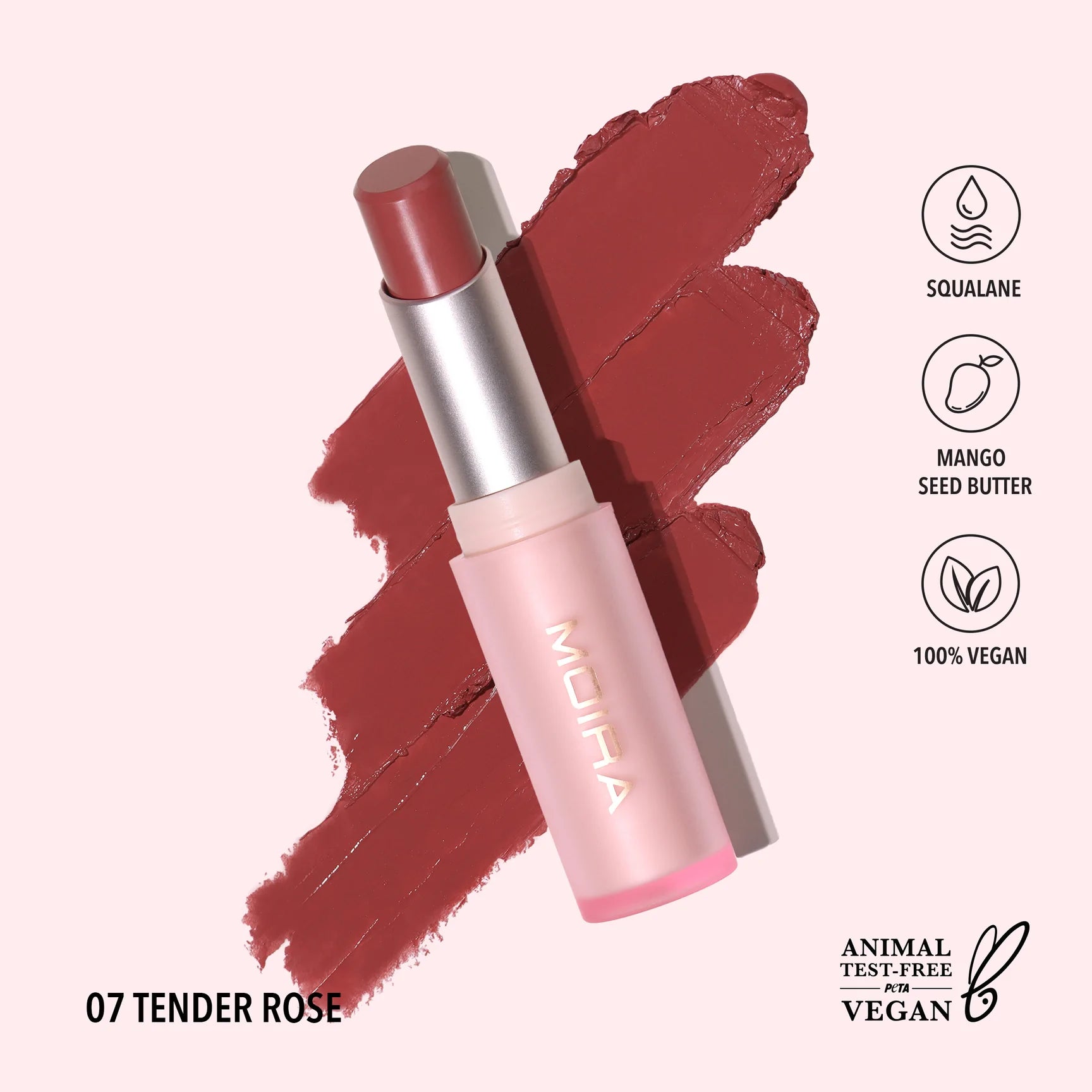 Moira Beauty - Signature Lipstick Tender Rose