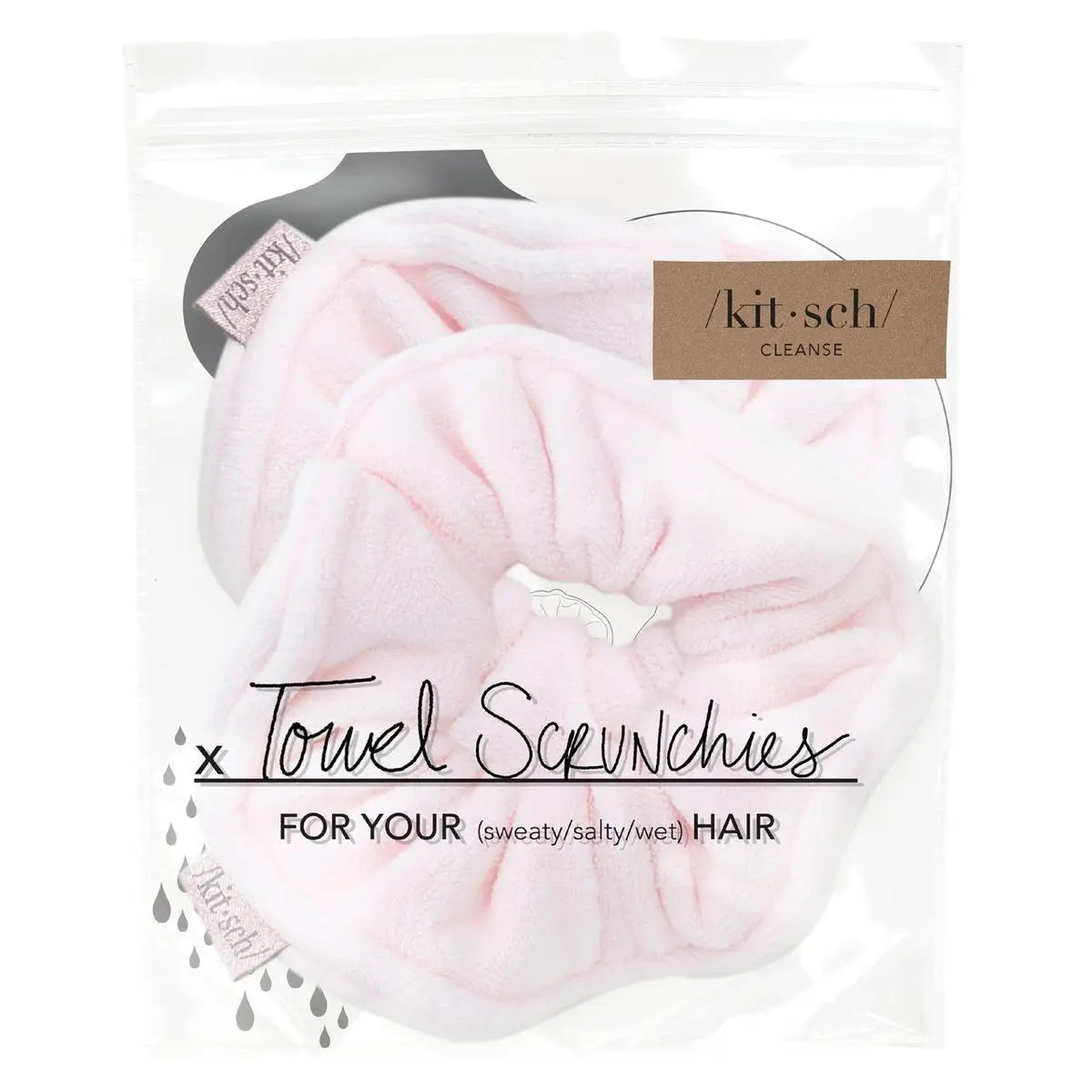 Kitsch - Towel Scrunchie 2 Pack - Blush