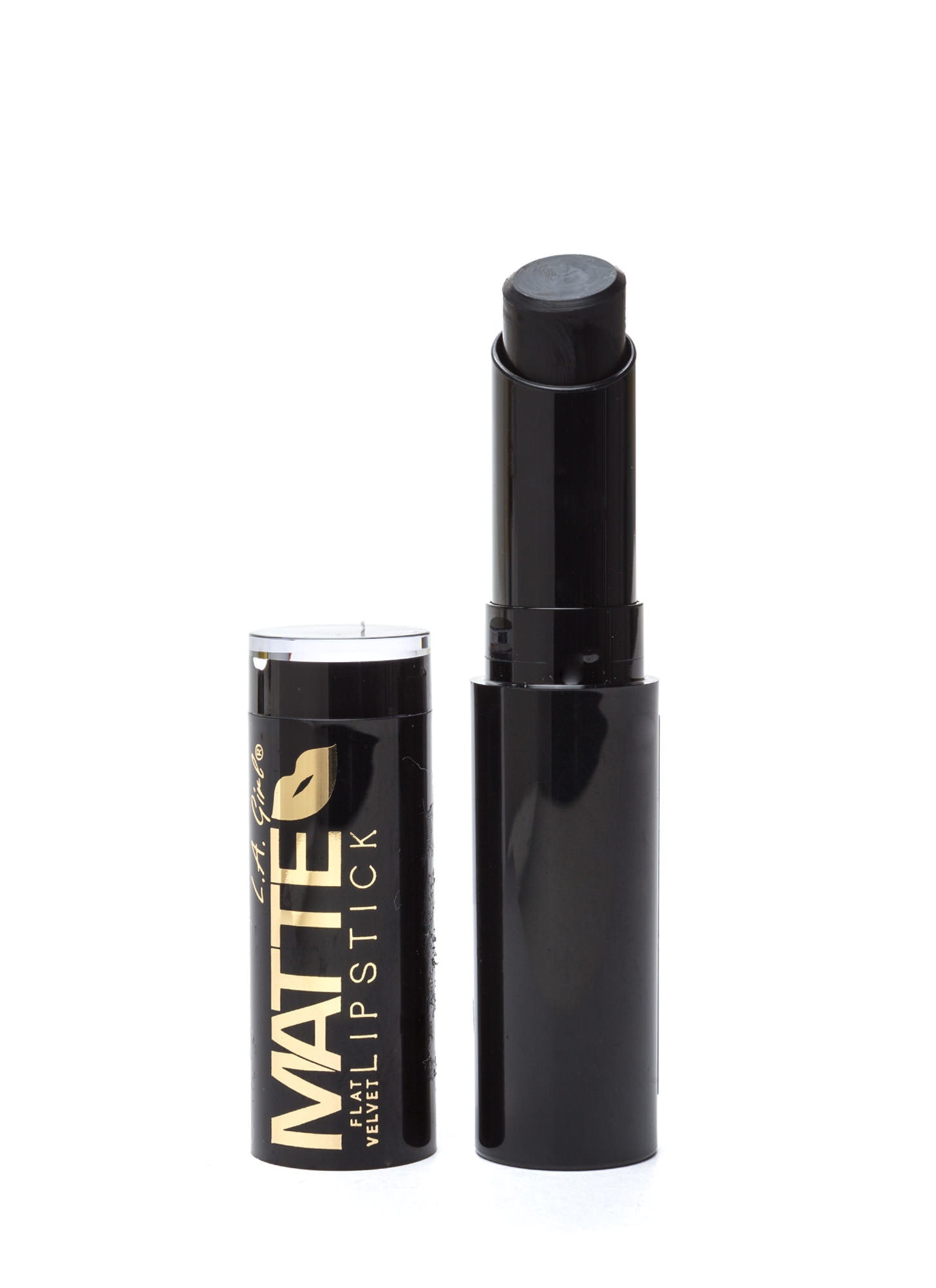 L.A. Girl Flat Matte Velvet Lipstick 'Raven'