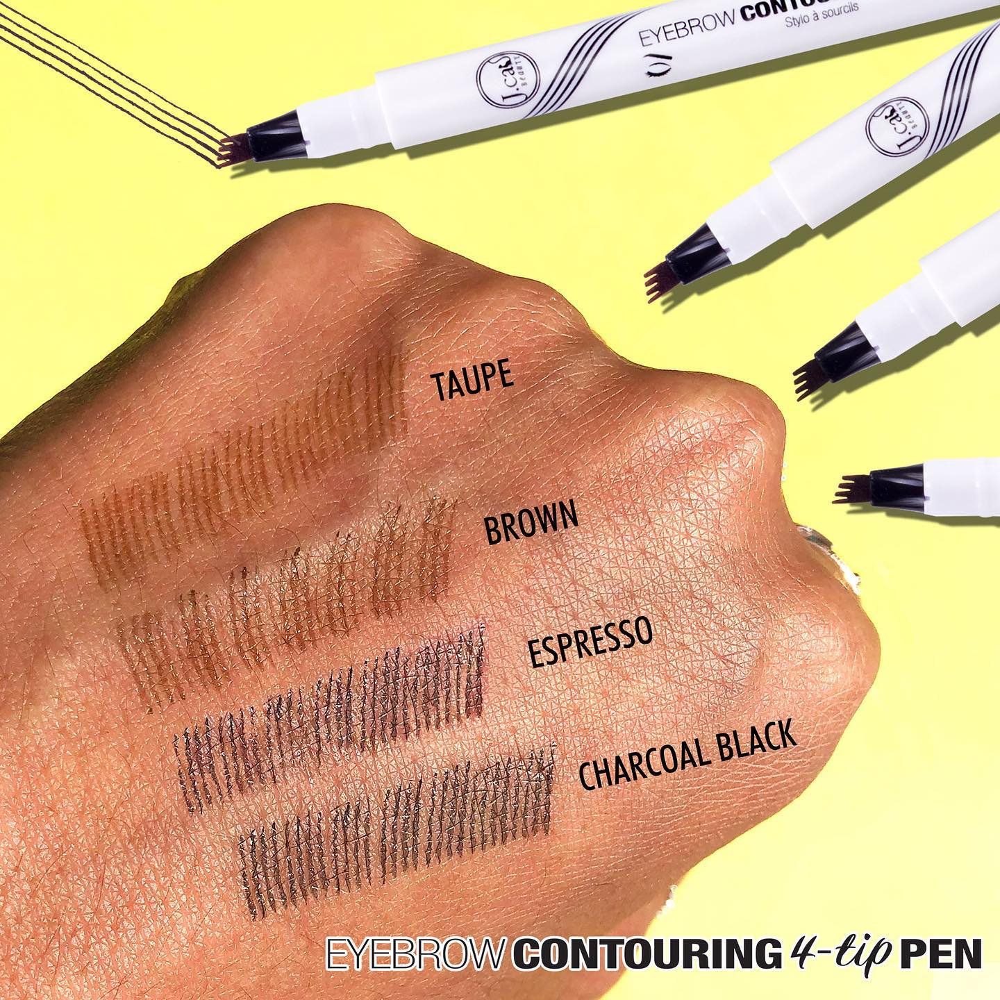 J.Cat Beauty - Eyebrow Contouring 4-Tip Pen Taupe