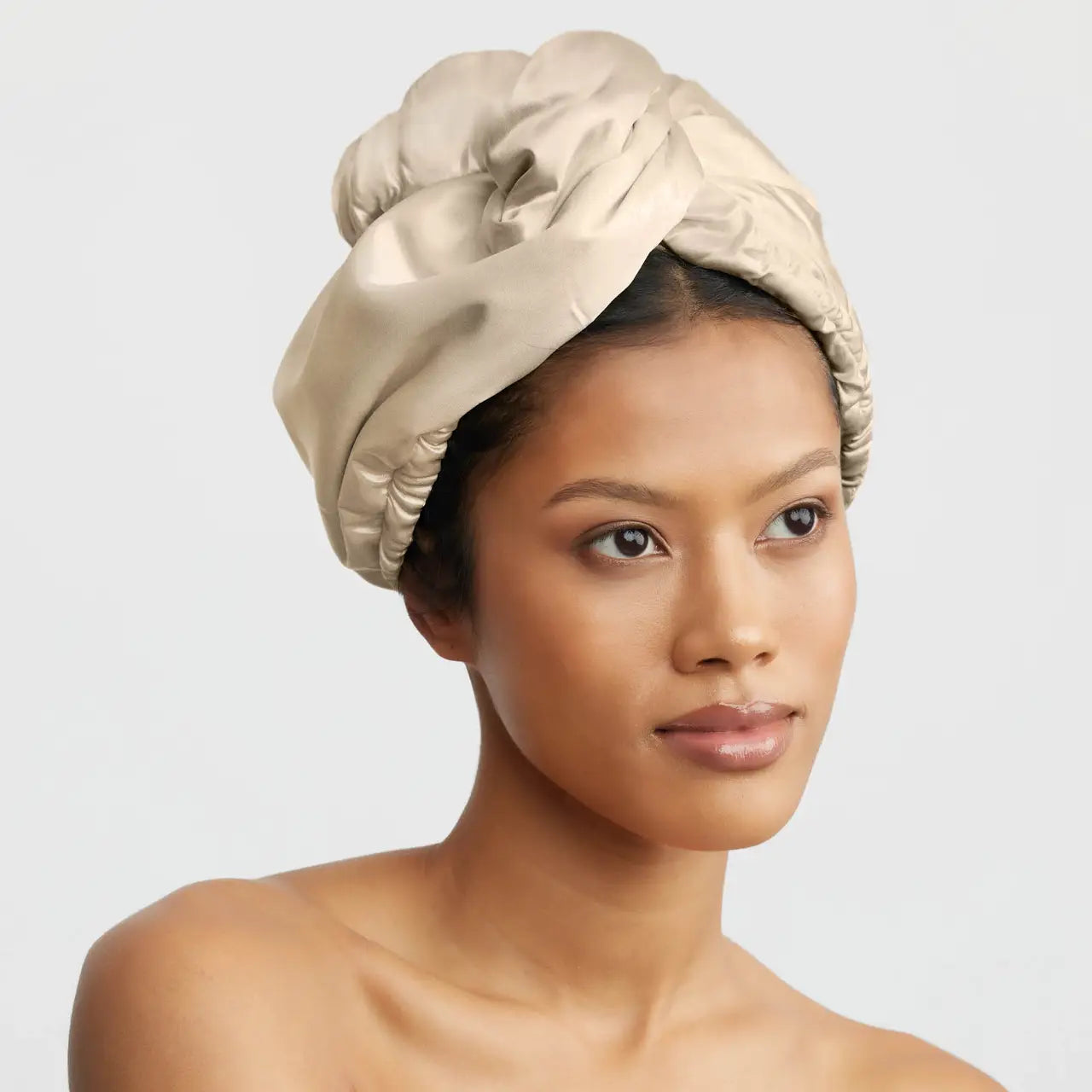 Kitsch - Satin Quick Dry Hair Towel - Champagne