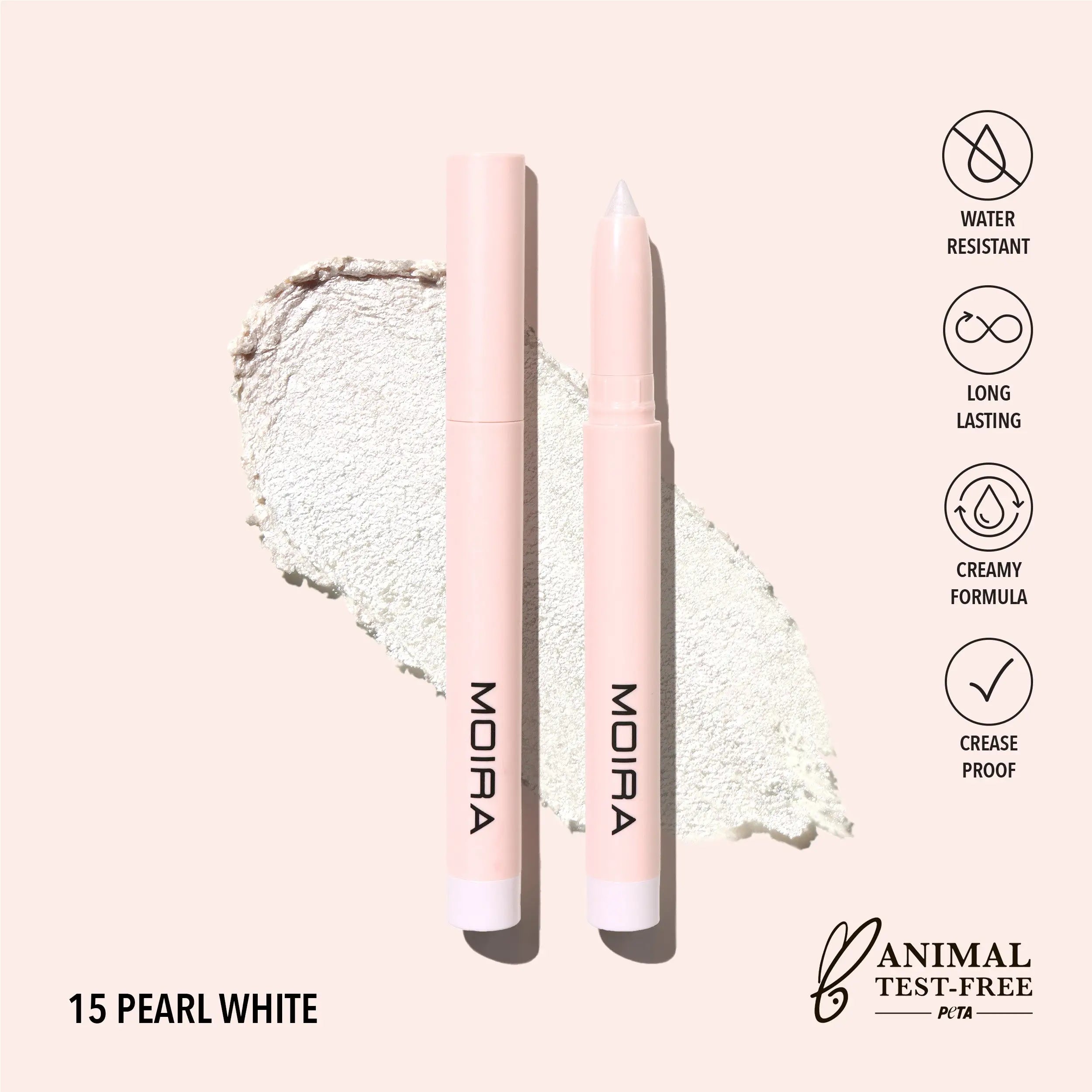 Moira Beauty - At Glance Stick Shadow Pearl White