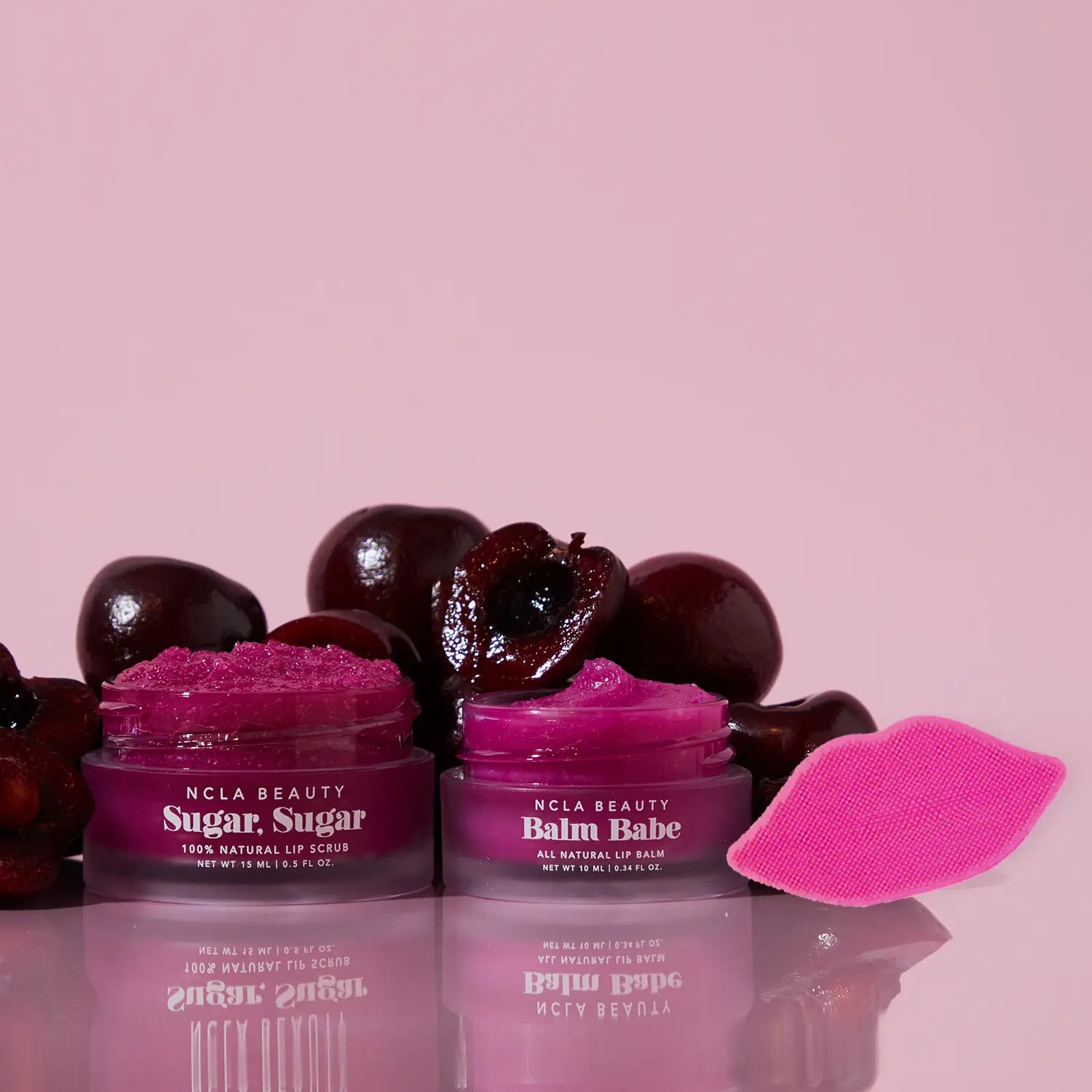 NCLA Beauty - Black Cherry Lip Care Set + Lip Scrubber