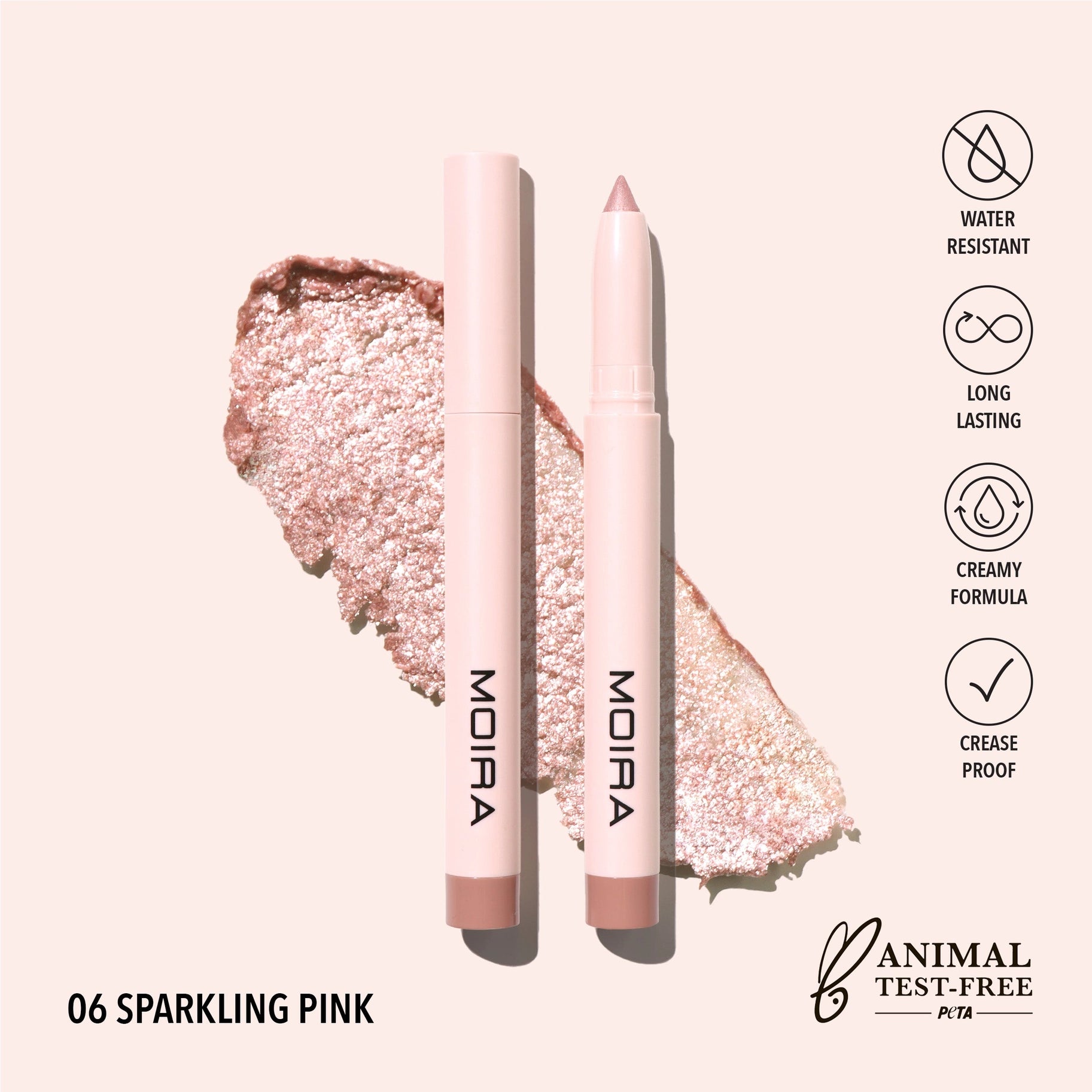 Moira Beauty - At Glance Stick Shadow Sparkling Pink