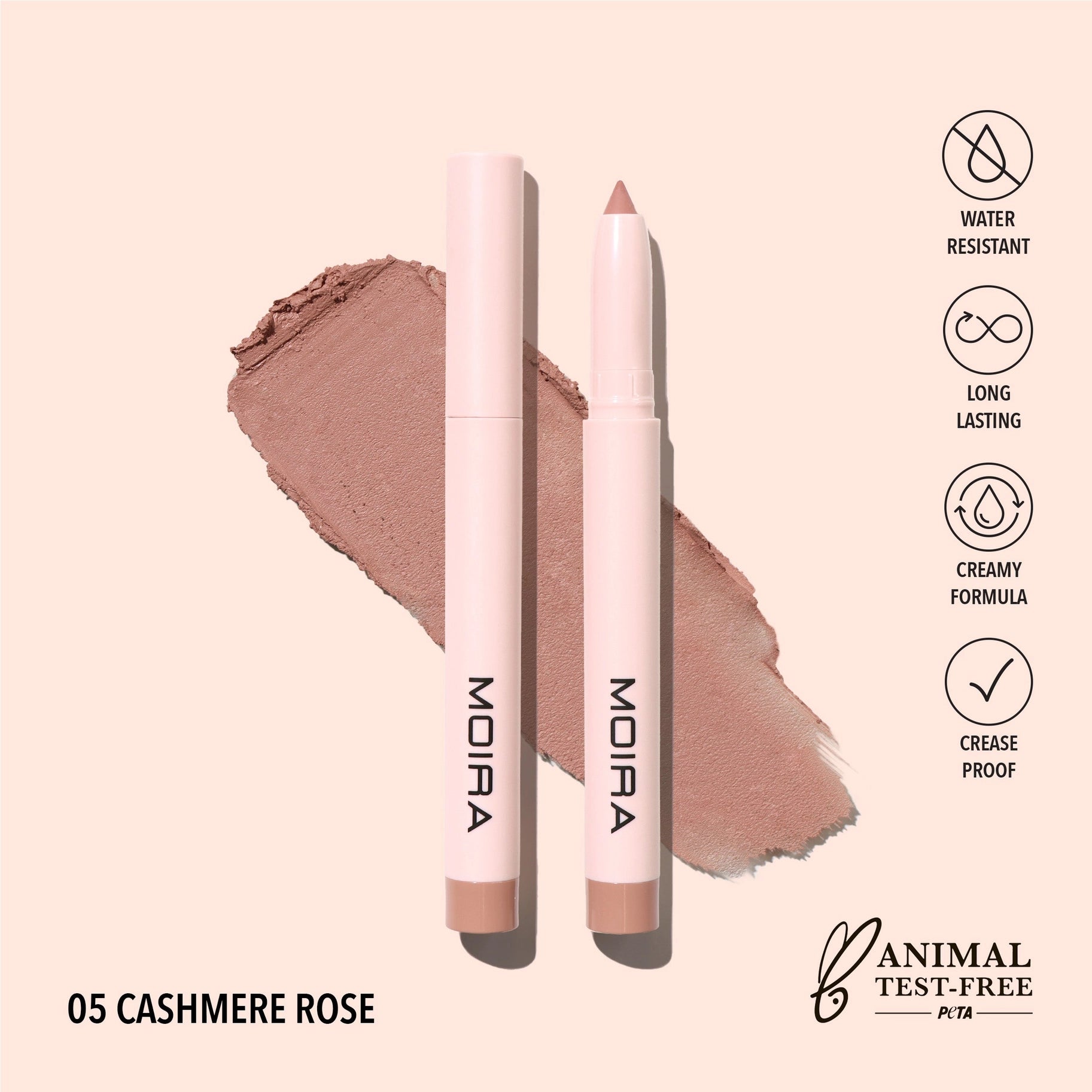 Moira Beauty - At Glance Stick Shadow Cashmere Rose