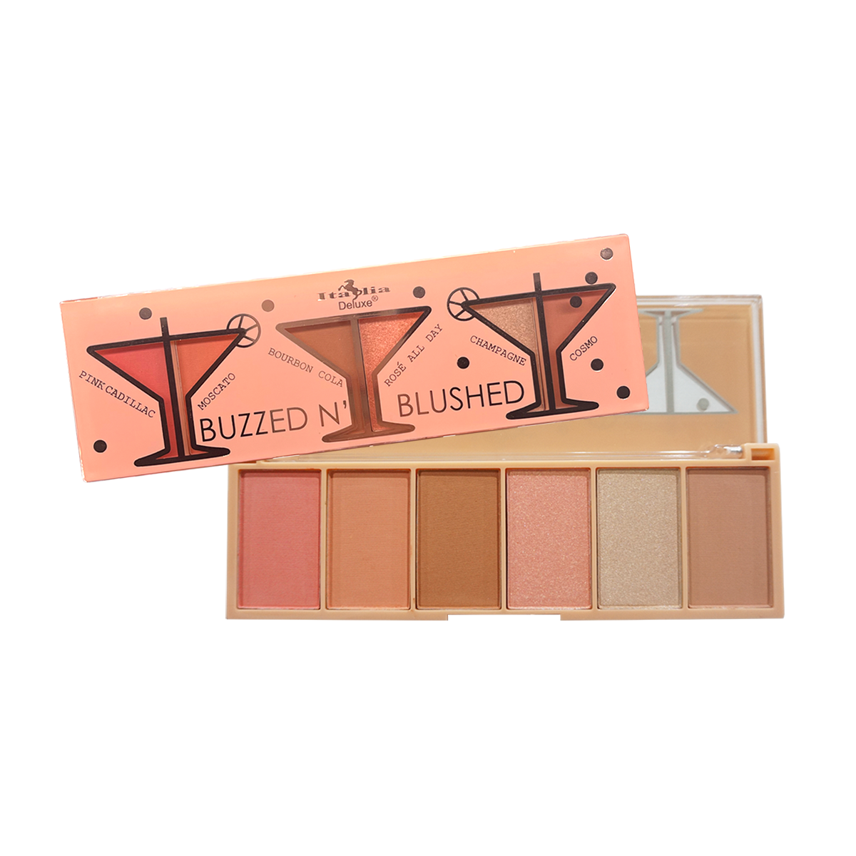 Italia Deluxe - Buzzed N' Blushed Blush & Highlighter Palette
