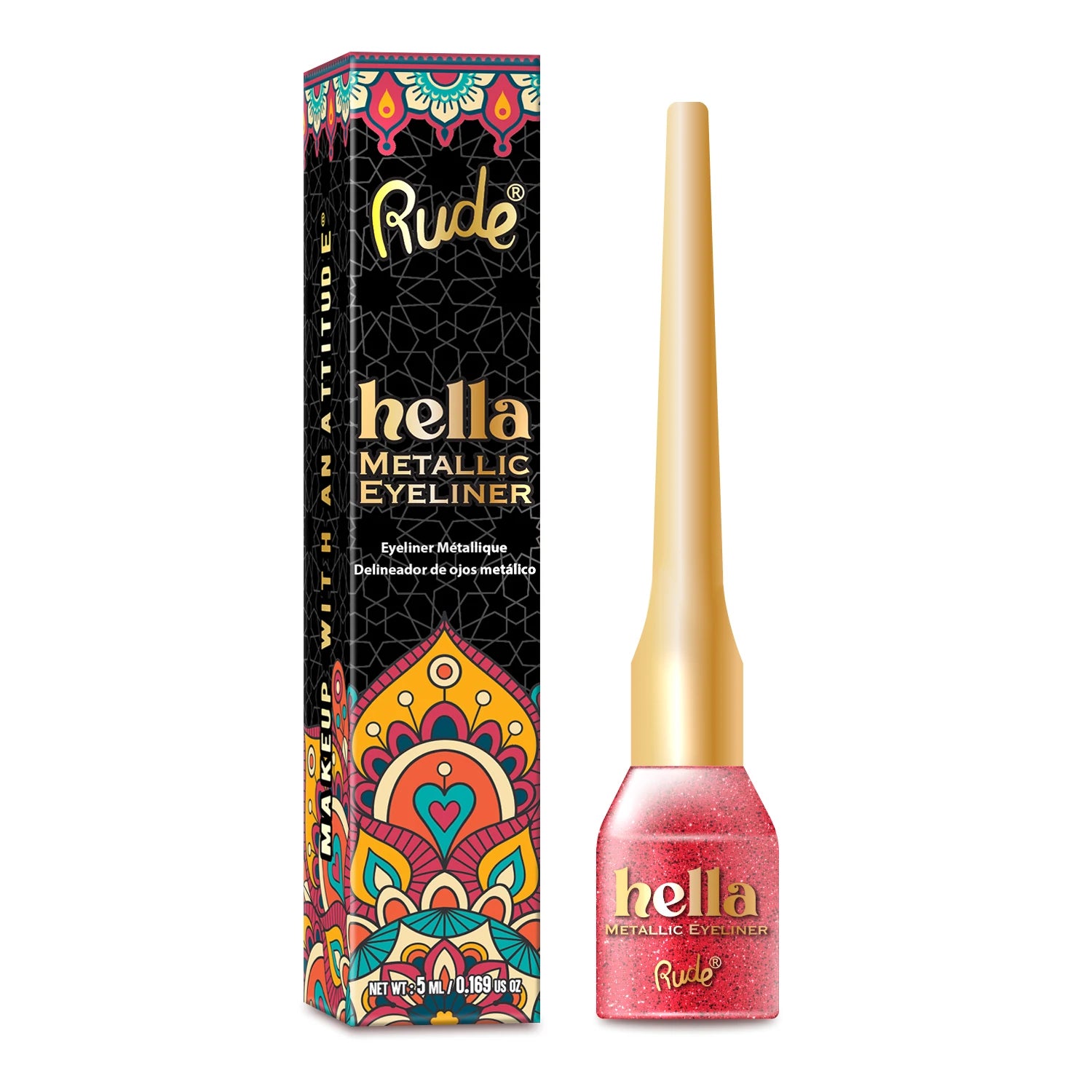 Rude Cosmetics - Hella Metallic Eyeliner Garnet
