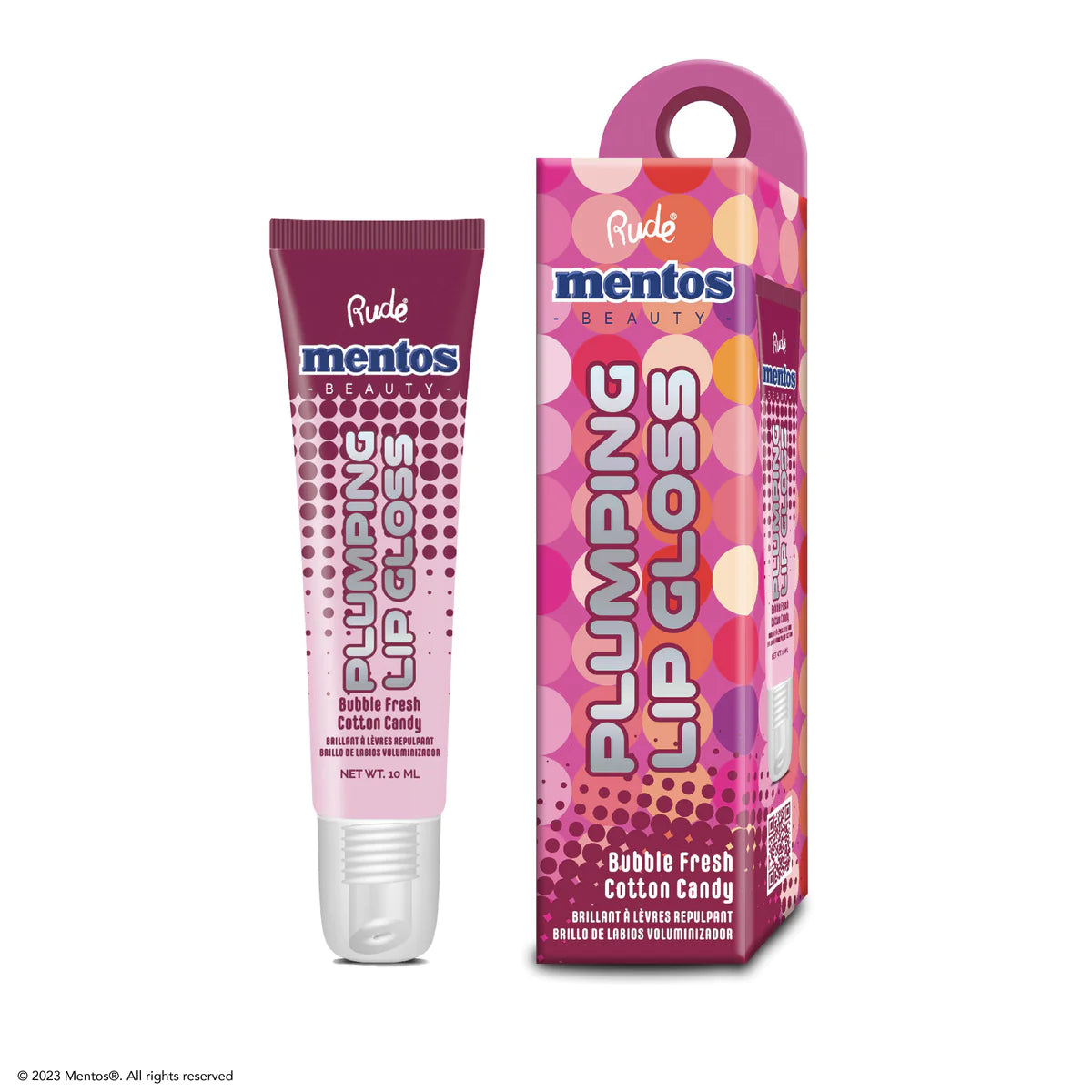 Rude Cosmetics - Mentos Plumping Lip Gloss Bubble Fresh Cotton Candy