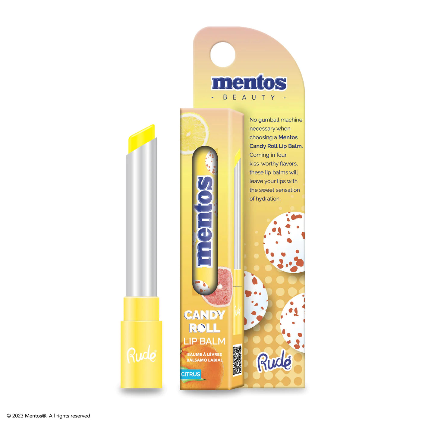 Rude Cosmetics - Mentos Candy Roll Lip Balm Citrus