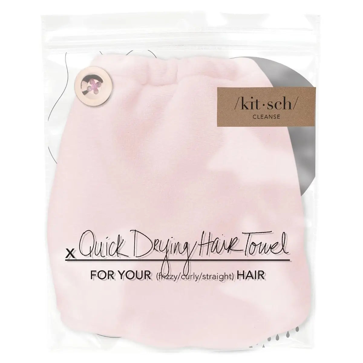 Kitsch - Quick Dry Hair Towel - Blush