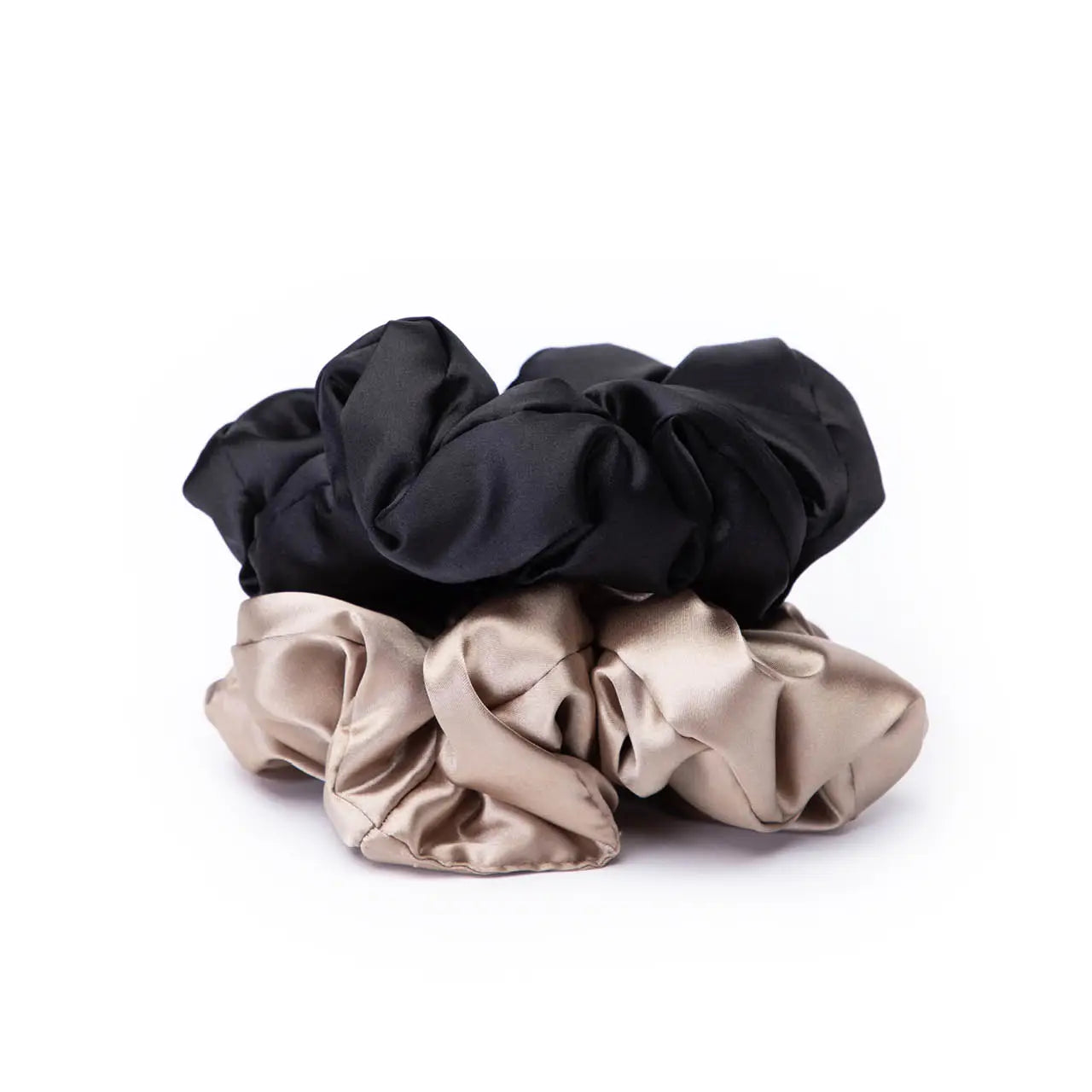 Kitsch - Satin Sleep Pillow Scrunchies - Black/Gold