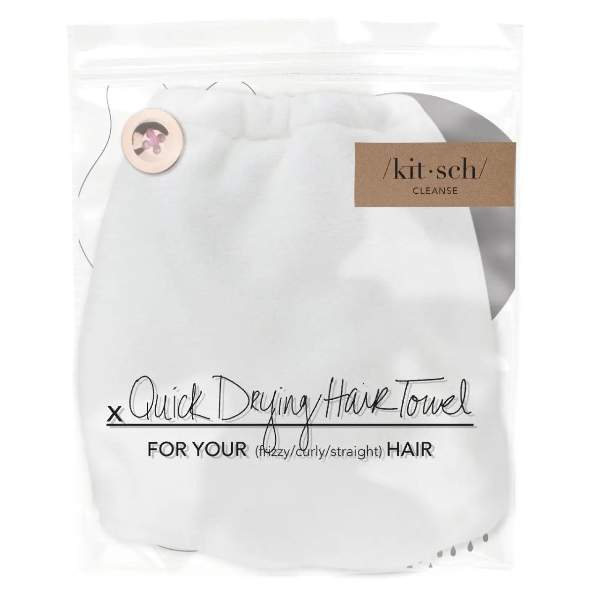 Kitsch - Quick Dry Hair Towel - White