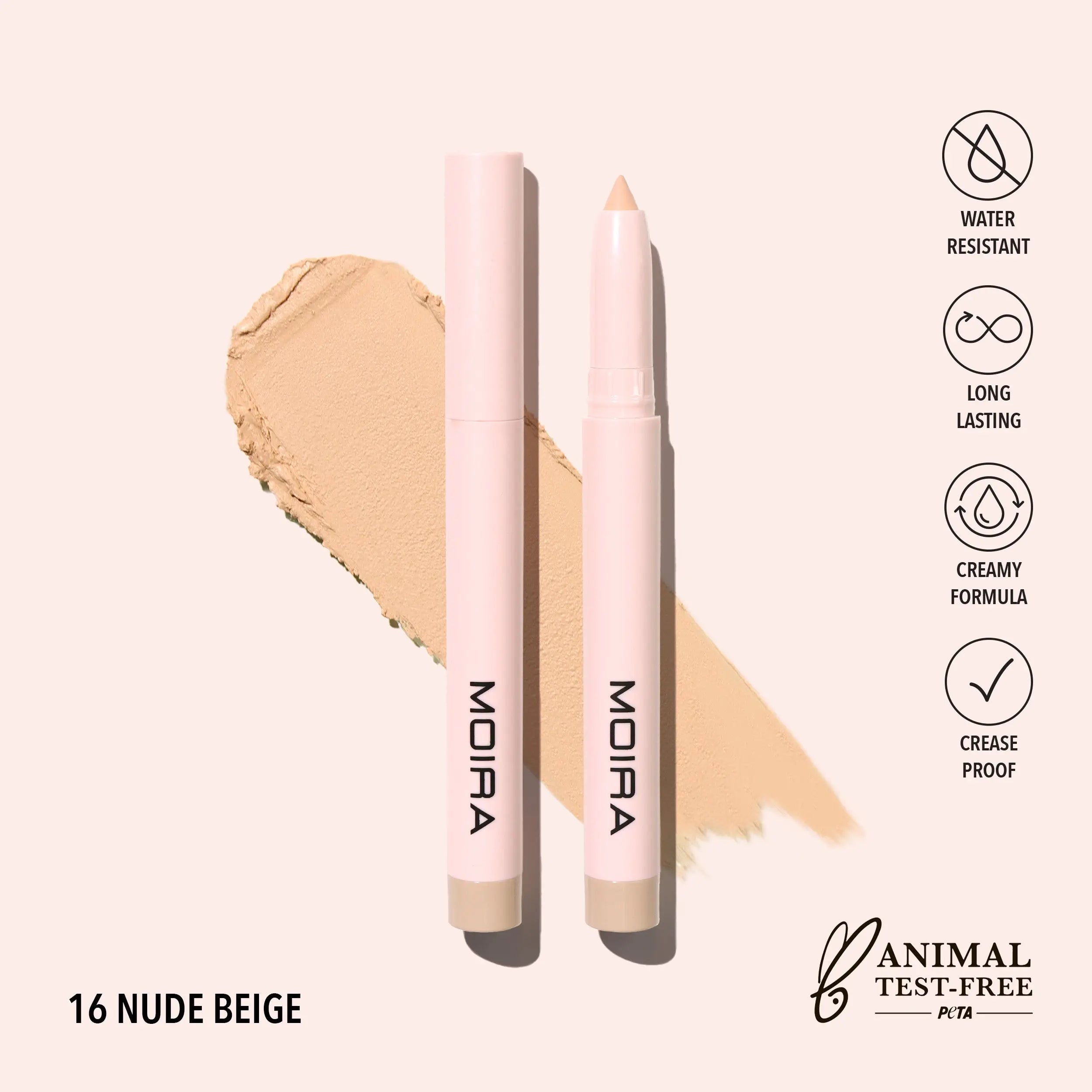 Moira Beauty - At Glance Stick Shadow Nude Beige