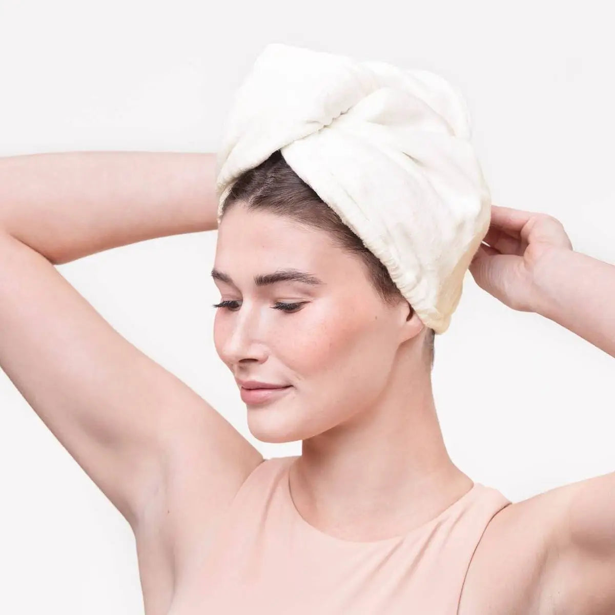 Kitsch - Quick Dry Hair Towel - Eco White