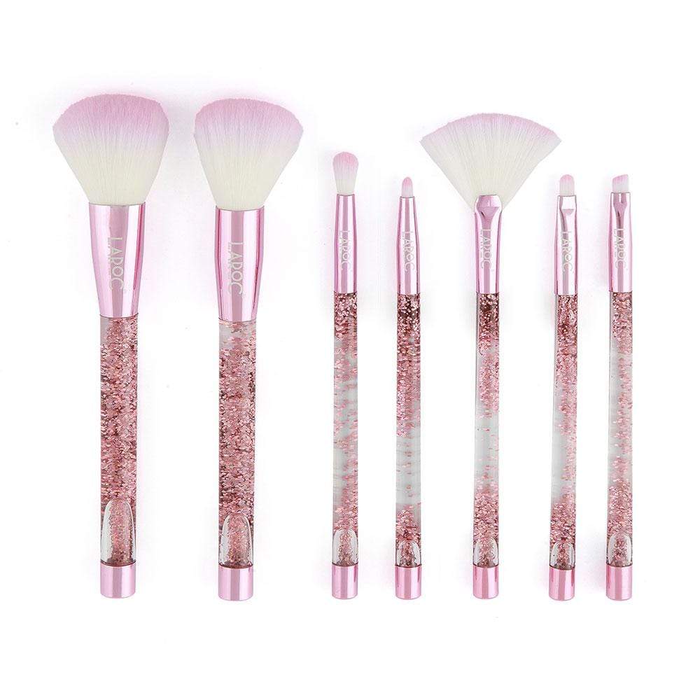 LaRoc - Pink Glitter 7pc Brush Set