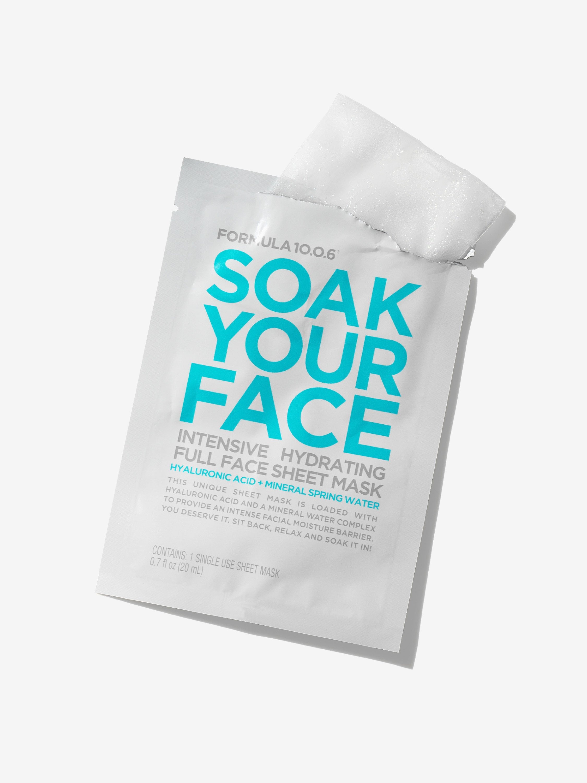 Formula 10.0.6 - Soak Your Face Intensive Hydrating Sheet Mask