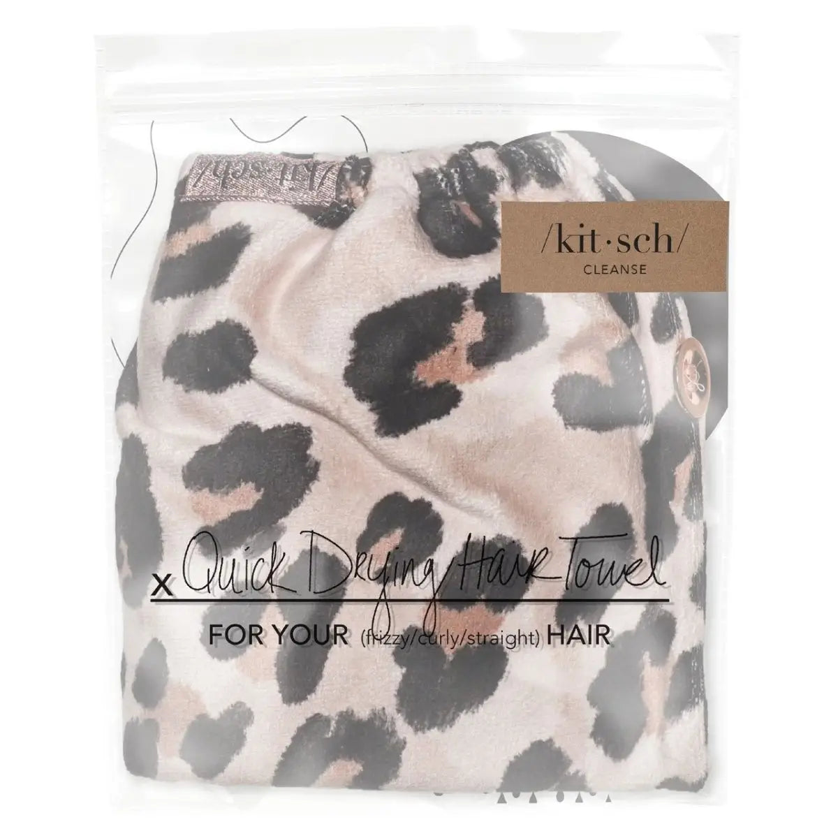 Kitsch - Quick Dry Hair Towel - Leopard