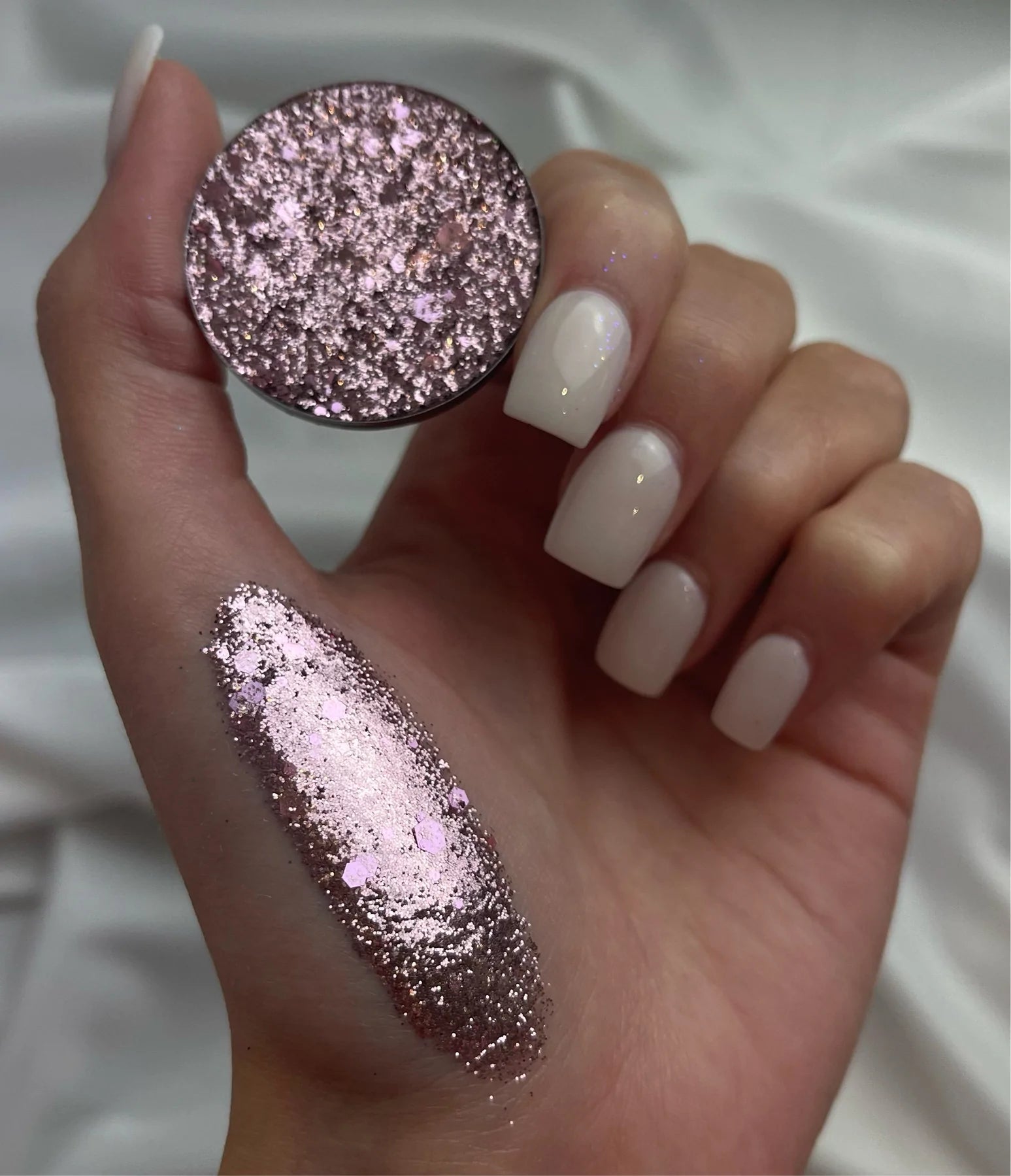 With Love Cosmetics - Pressed Glitter Baby Pink Crushed Diamonds