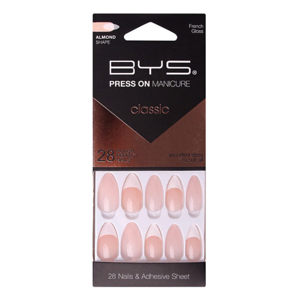 BYS - Press On Manicure 28pc French Gloss Almond