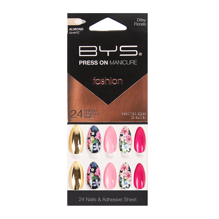 BYS - Press On Manicure 24pc Ditsy Floral