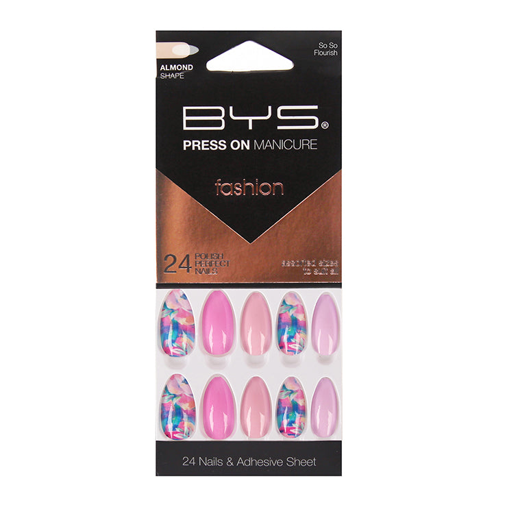 BYS - Press On Manicure 24pc So So Flourish
