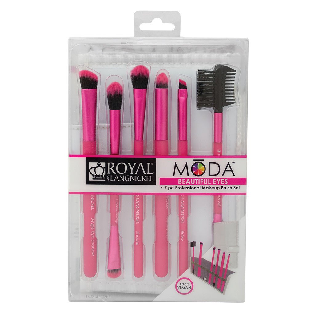 Moda - Beautiful Eyes 7pc Pink Brush Kit