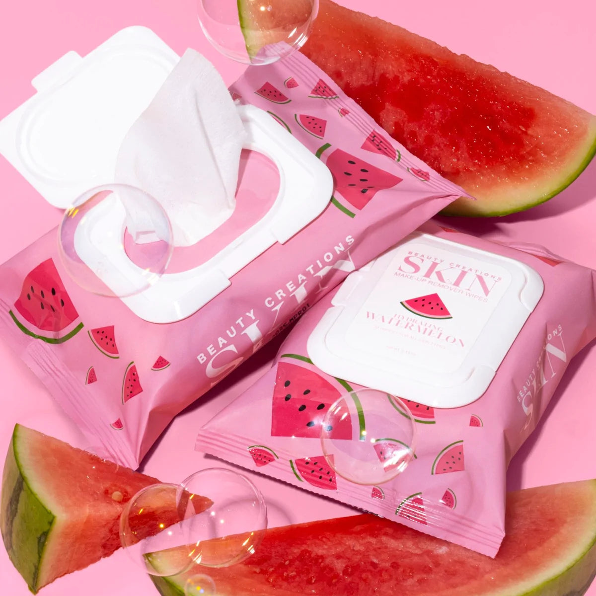 Beauty Creations - Watermelon Hydrating Makeup Remover Wipes