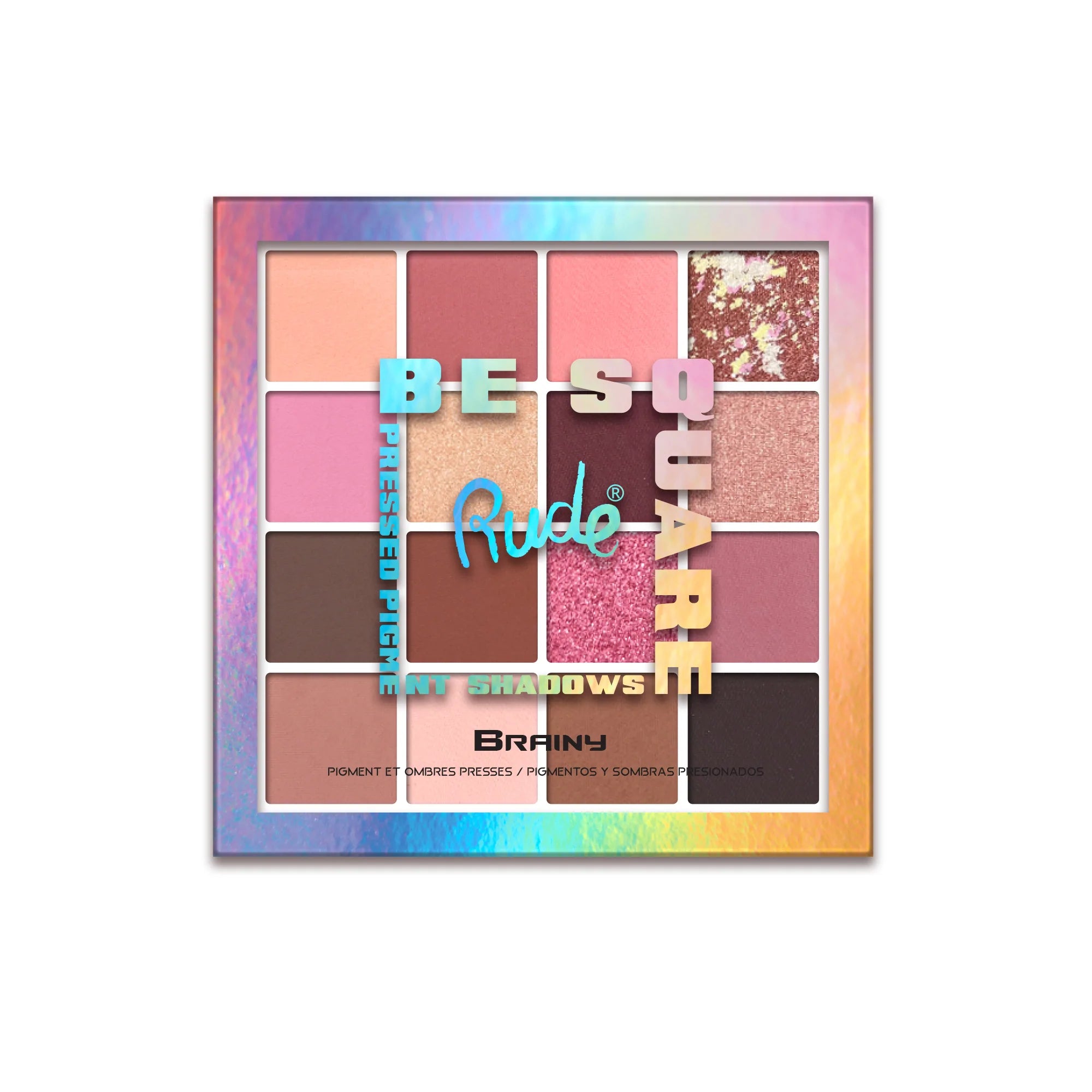 Rude Cosmetics - Be Square Palette Brainy