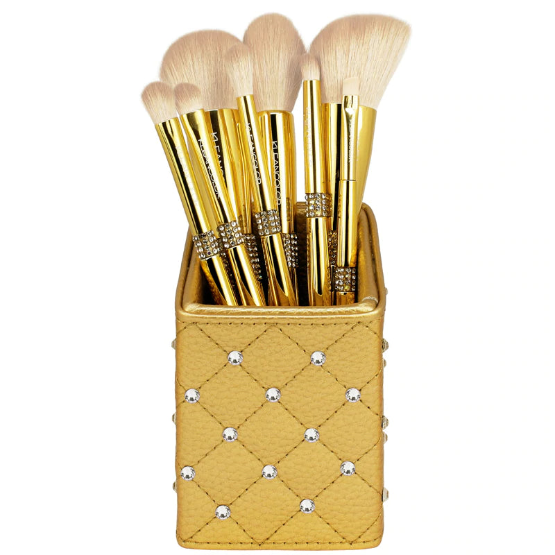 Kleancolor - Twinkly Love 8pc Deluxe Face & Eye Brush Set Gold