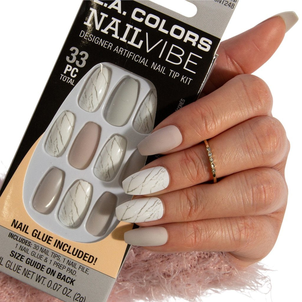 L.A. Colors - Nail Vibe Nail Kit Marble-ous