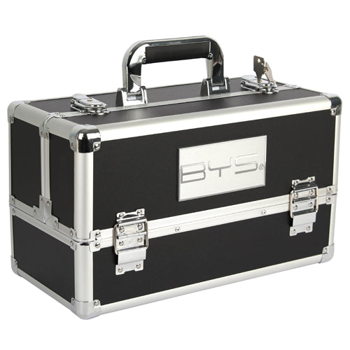 BYS - Medium Makeup Train Case Silver Trimming