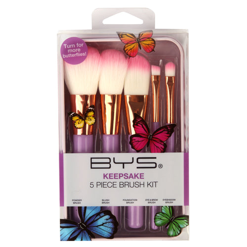 BYS - Makeup Brushes in Keepsake Tin Butterfly