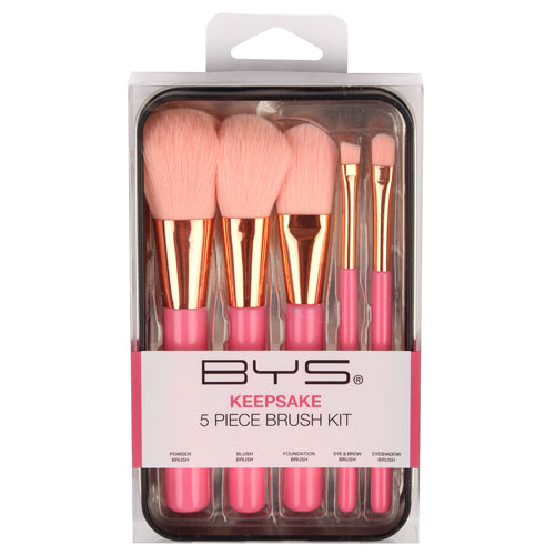 BYS - Makeup Brushes in Keepsake Tin Peach