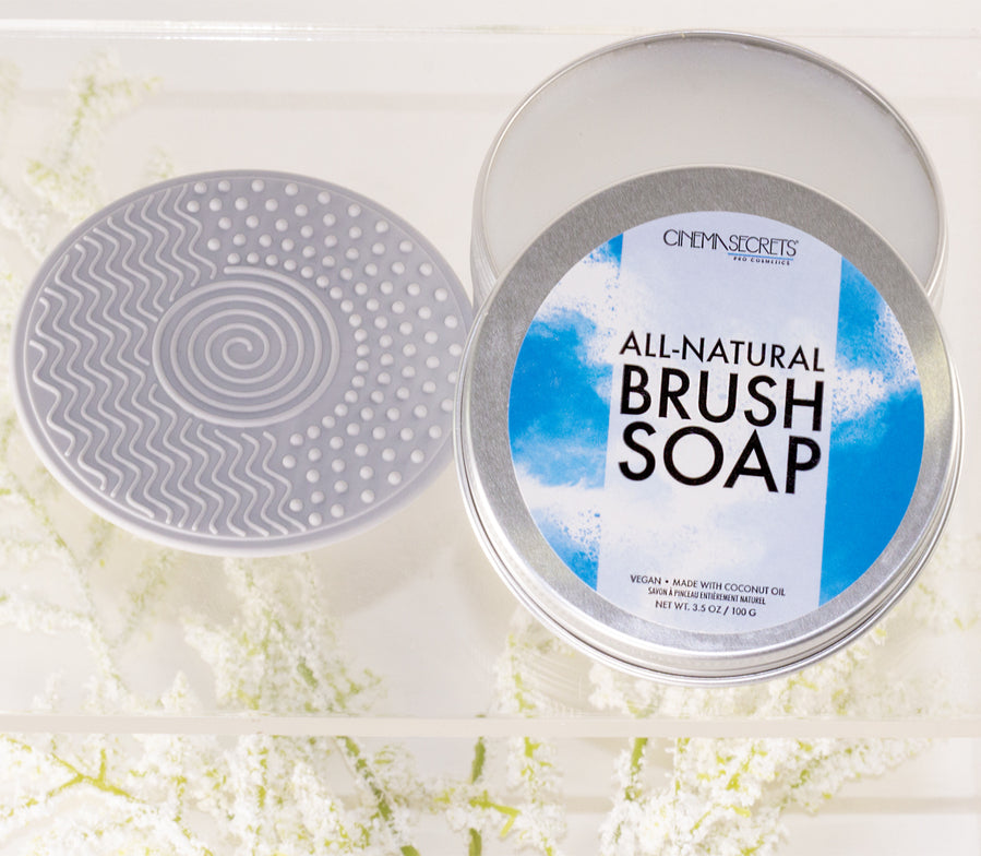 Cinema Secrets - All Natural Solid Brush Soap with Scrubber