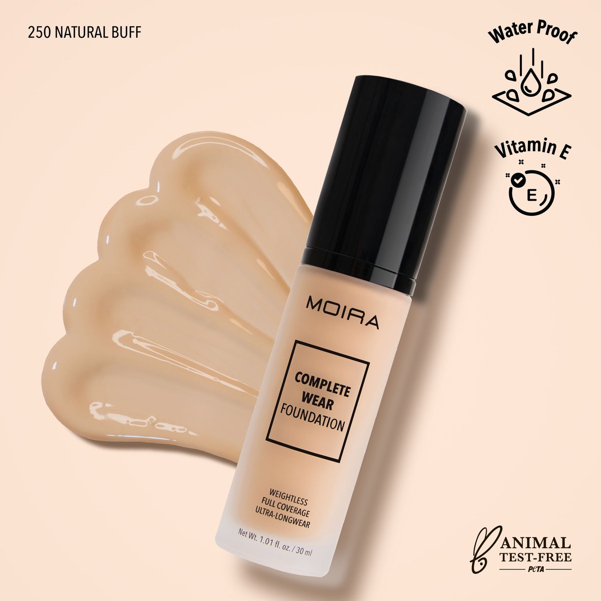 Moira Beauty - Complete Wear Foundation Natural Buff