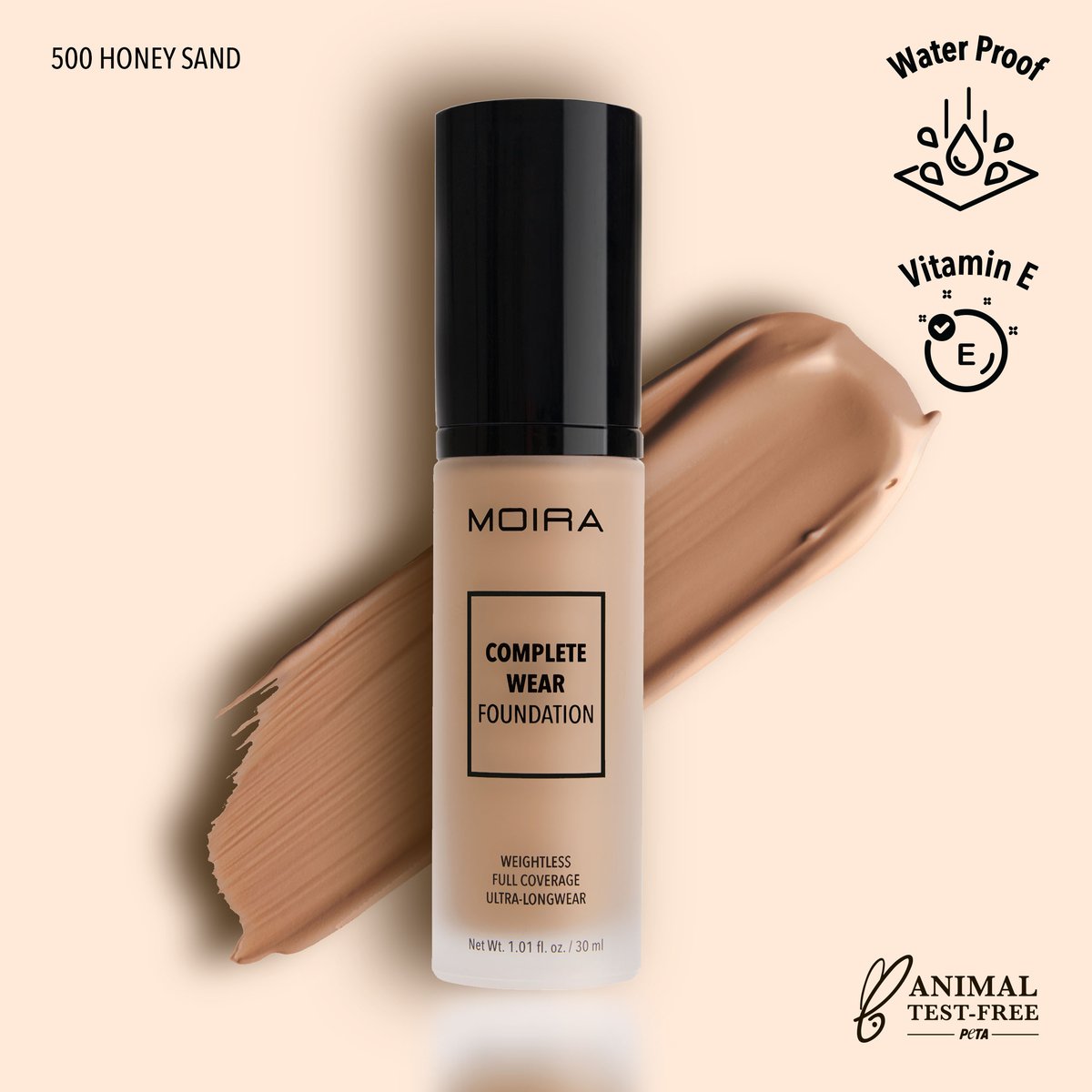 Moira Beauty - Complete Wear Foundation Honey Sand