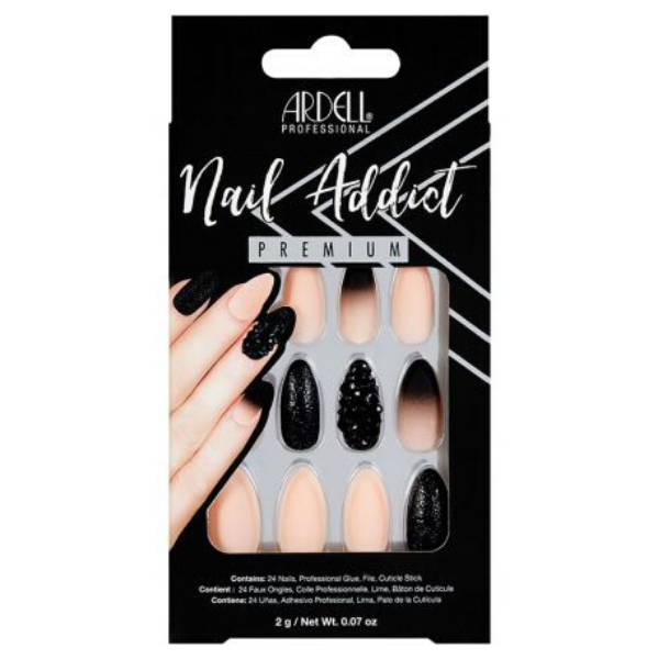Ardell - Nail Addict Black Stud & Pink Ombre