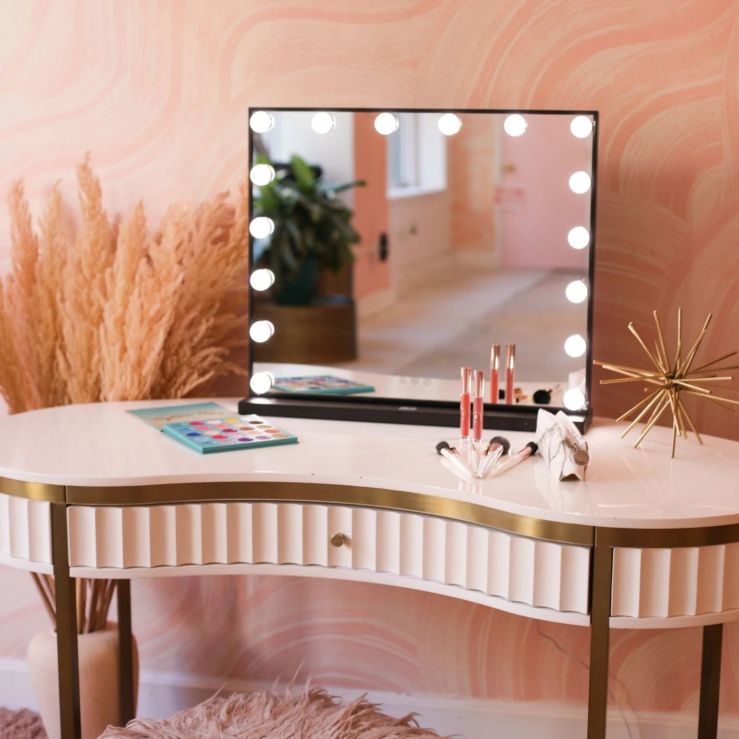 Lurella Cosmetics 16 Bulb Vanity Mirror Jet Black Discount Beauty