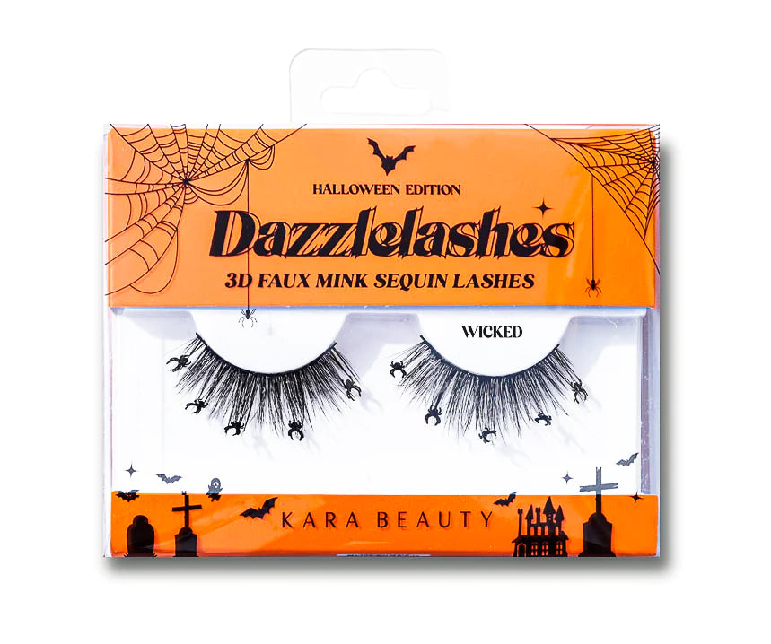 Kara Beauty - Halloween Dazzle Lashes 3D Faux Mink Sequin Lashes Wicked