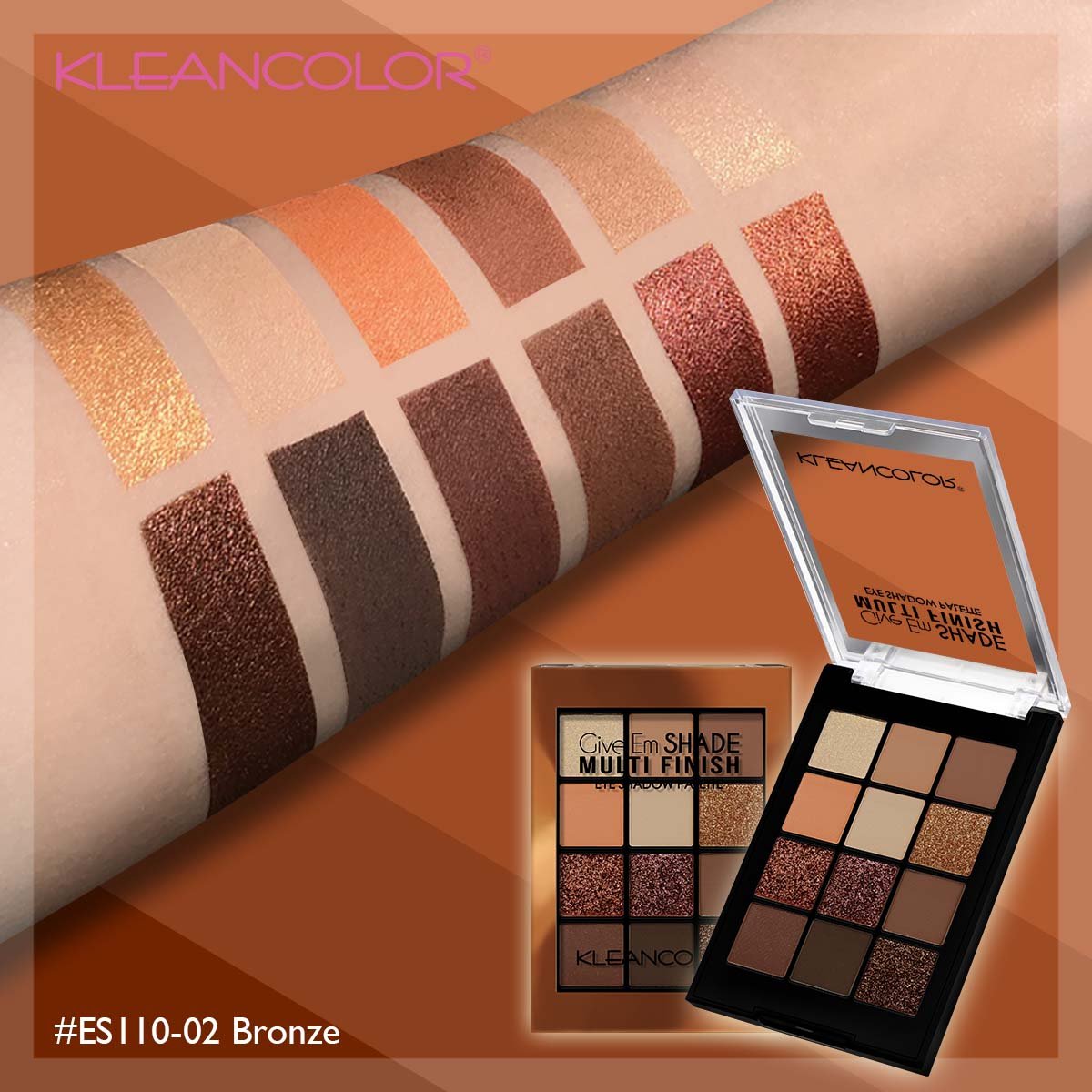Kleancolor - Give Em Shade Palette Bronze