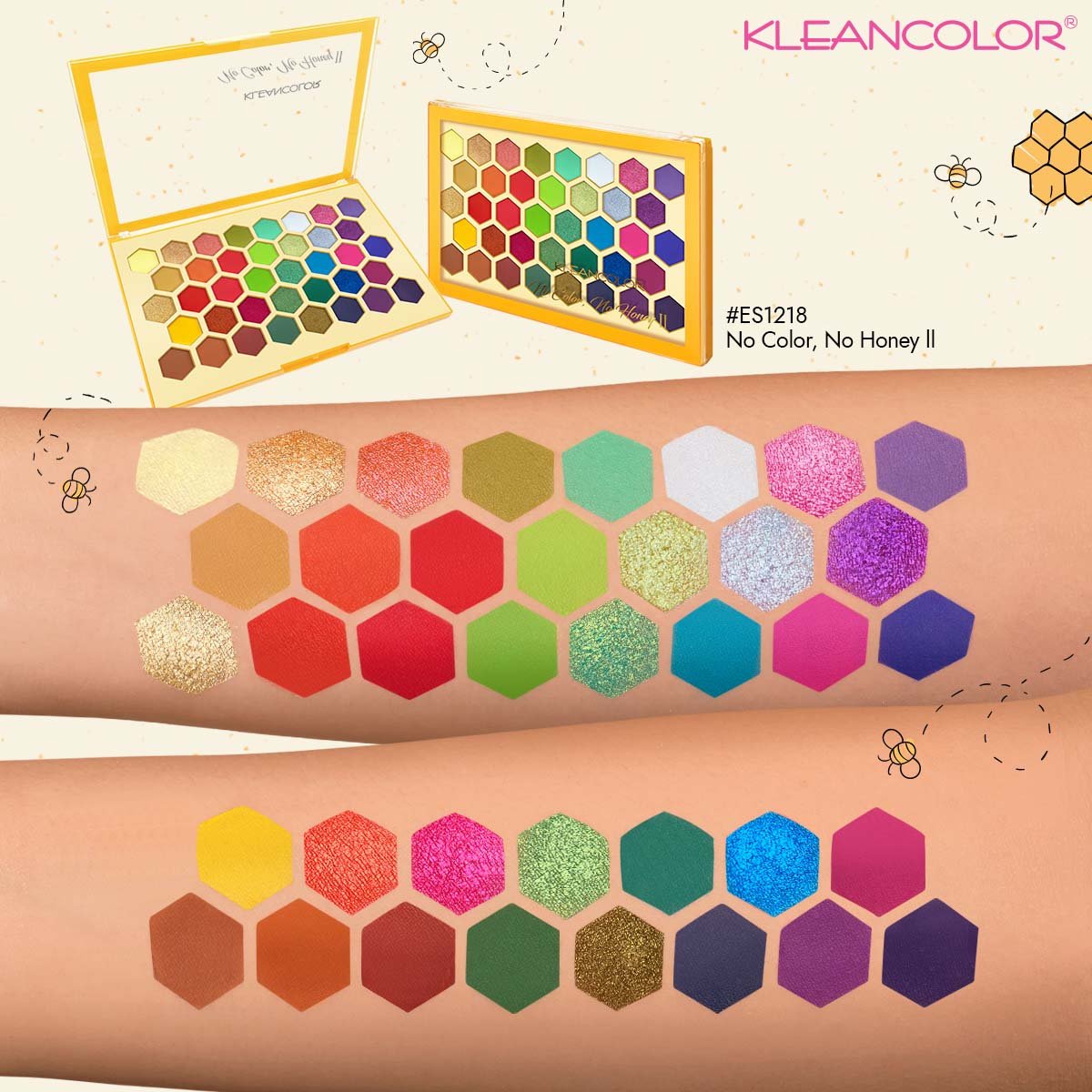 Kleancolor - No Color, No Honey II Palette