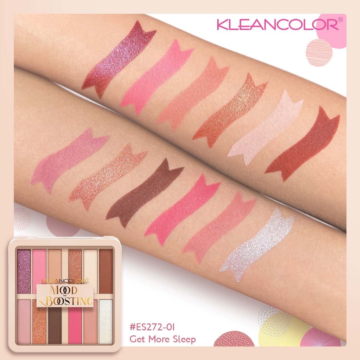 Kleancolor - Mood Boosting Pressed Pigment Palette Get More Sleep