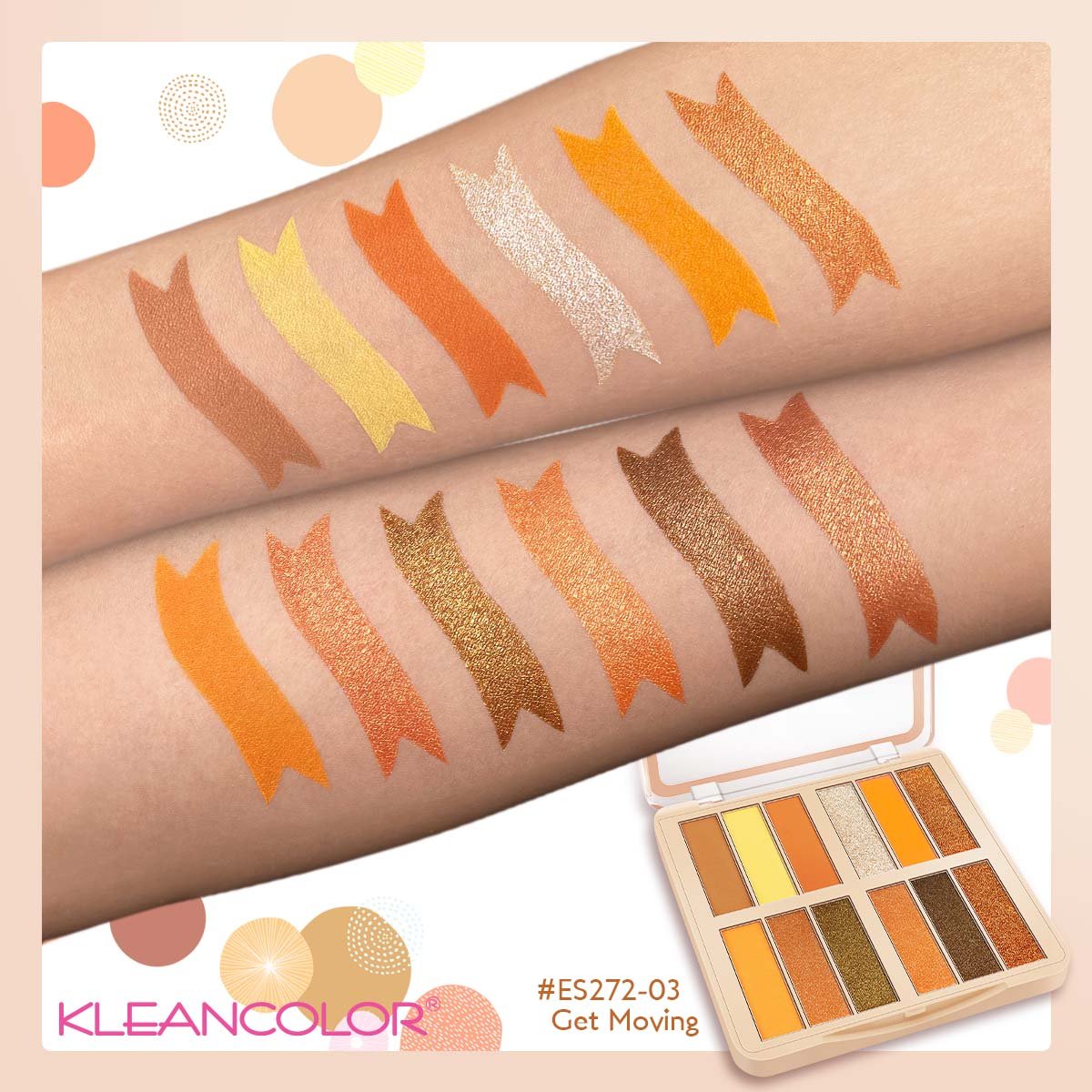 Kleancolor - Mood Boosting Pressed Pigment Palette Get Moving