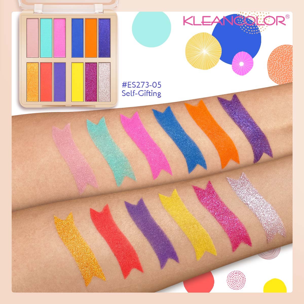 Kleancolor - Mood Boosting Pressed Pigment Palette Self-Gifting